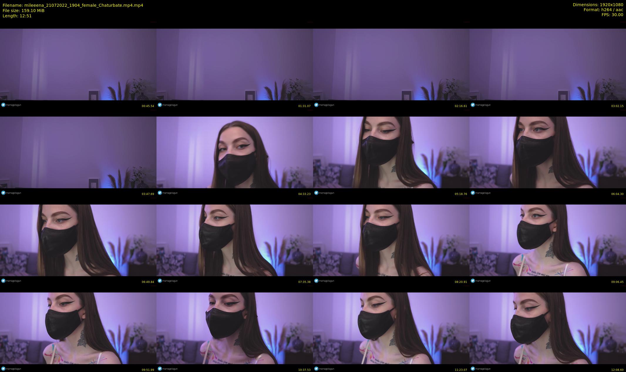 mileeena — 13 minute Chaturbate female cam show recording, 1080p, Jul 21, 2022