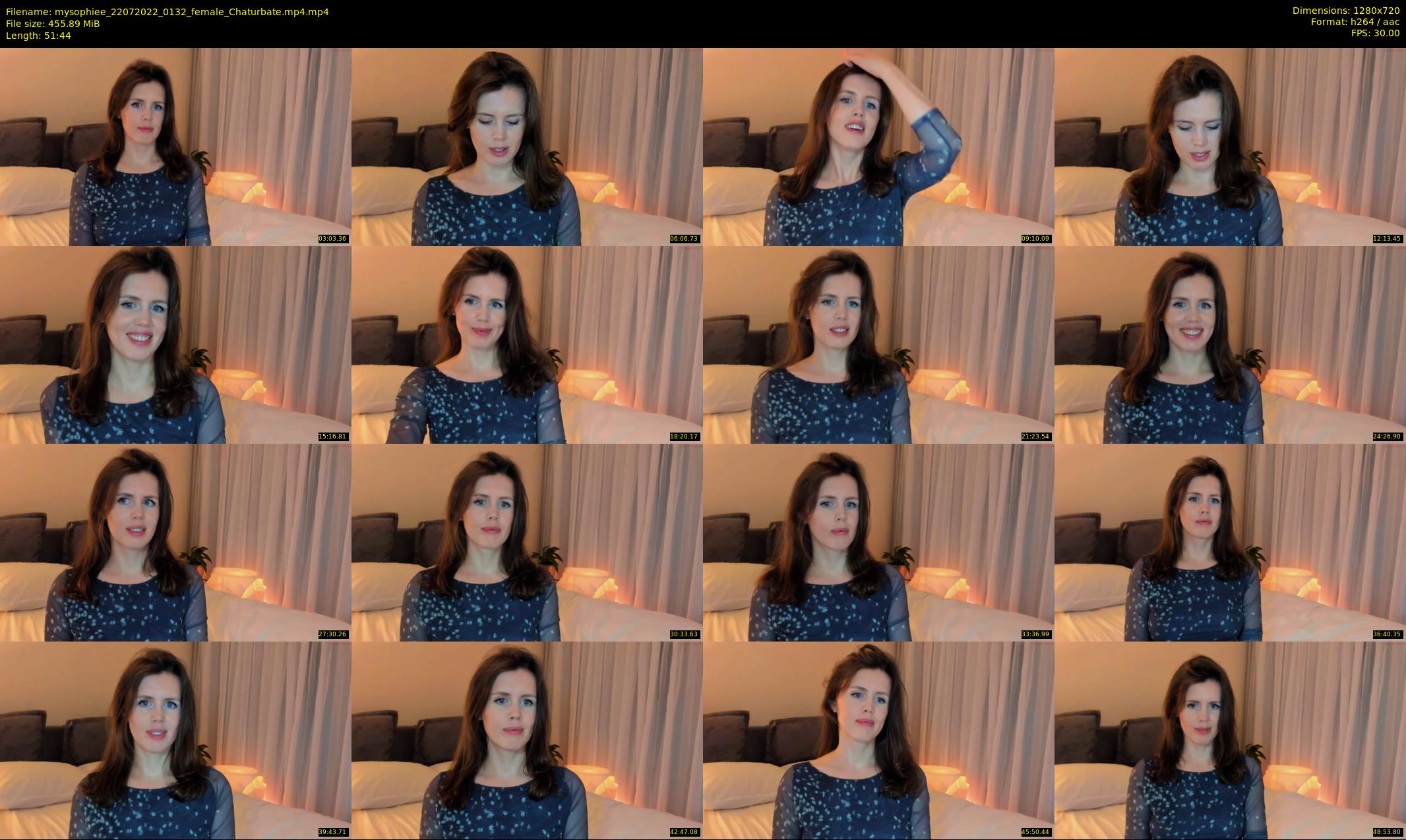 mysophiee — 52 minute Chaturbate female cam show recording, 720p, Jul 22, 2022