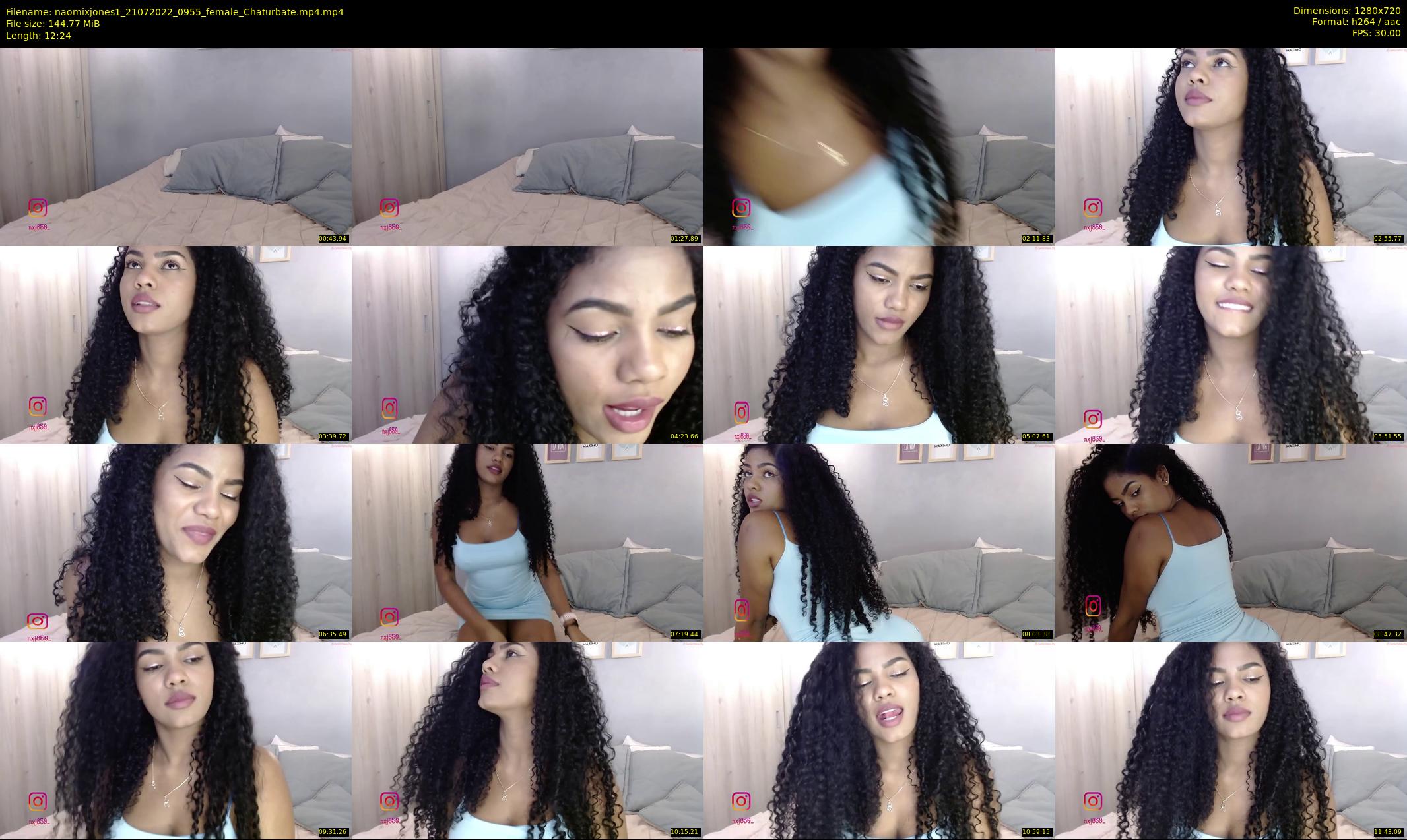 naomixjones1 — 13 minute Chaturbate female cam show recording, 720p, Jul 21, 2022