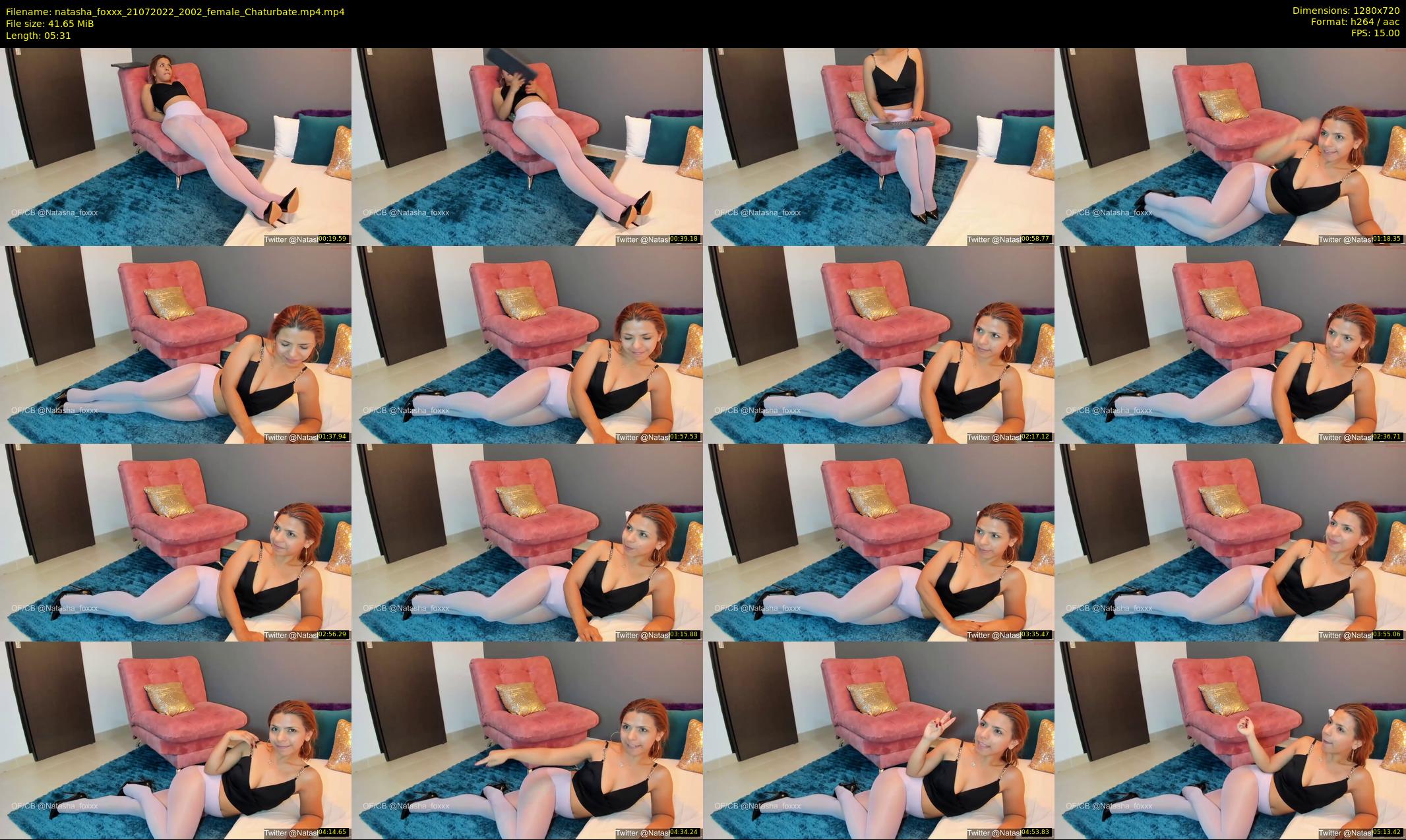 natasha_foxxx — 6 minute Chaturbate female cam show recording, 720p, Jul 21, 2022