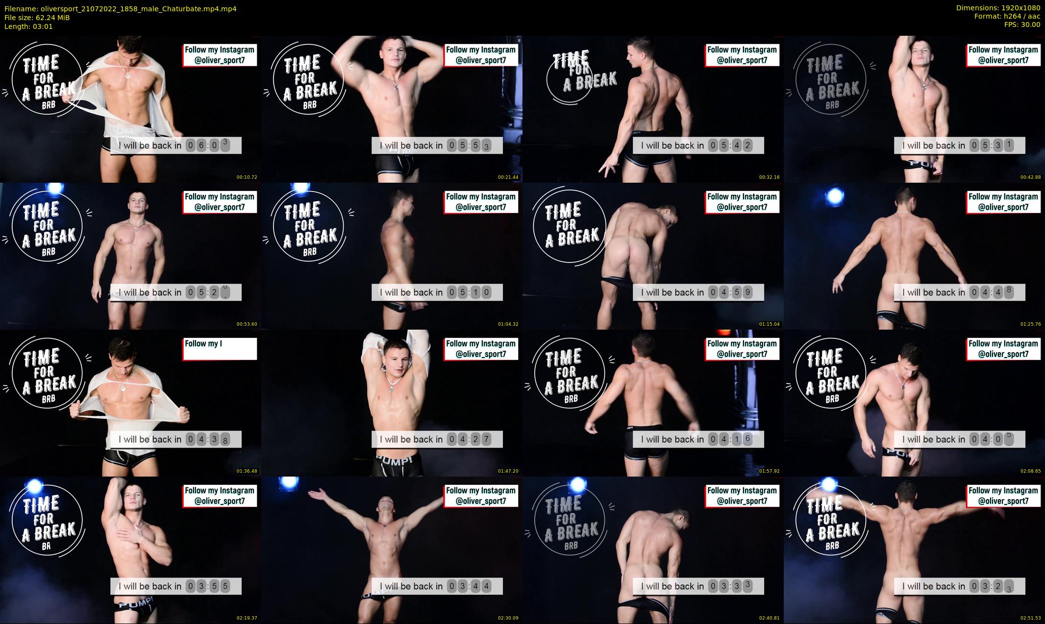 oliversport — 4 minute Chaturbate male cam show recording, 1080p, Jul 21, 2022
