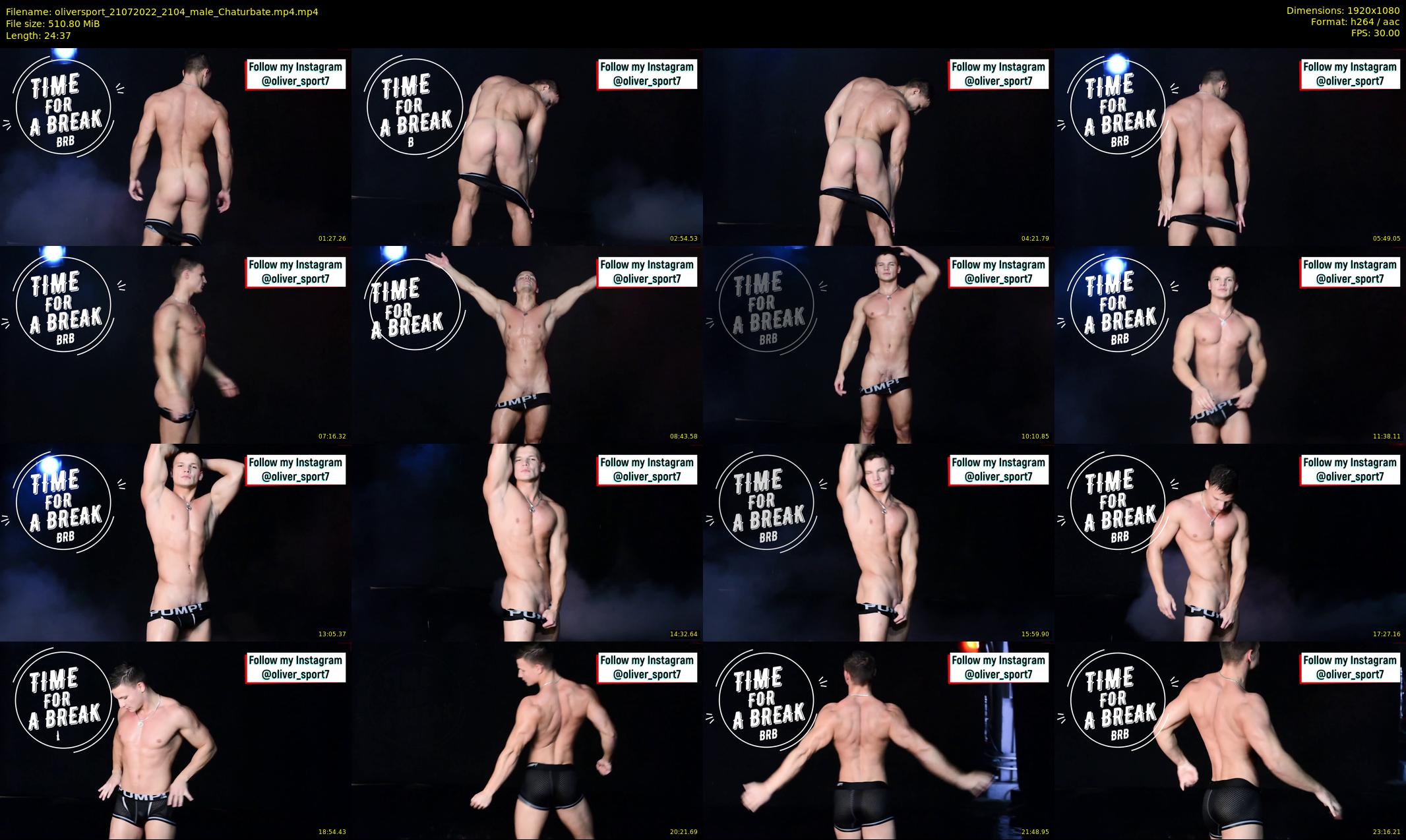 oliversport — 25 minute Chaturbate male cam show recording, 1080p, Jul 21, 2022
