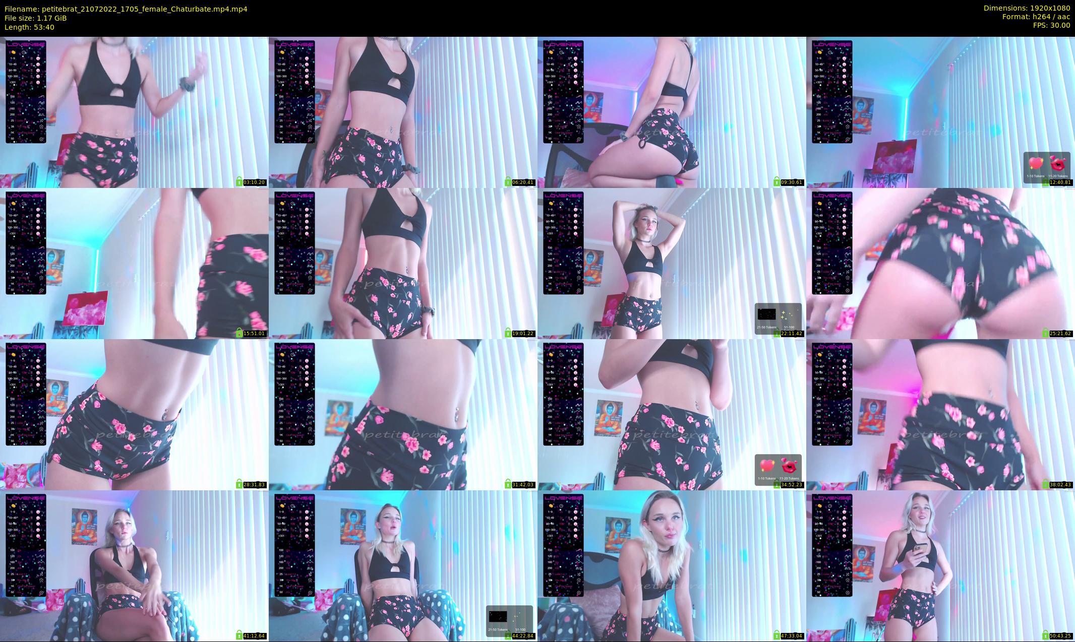 petitebrat — 54 minute Chaturbate female cam show recording, 1080p, Jul 21, 2022