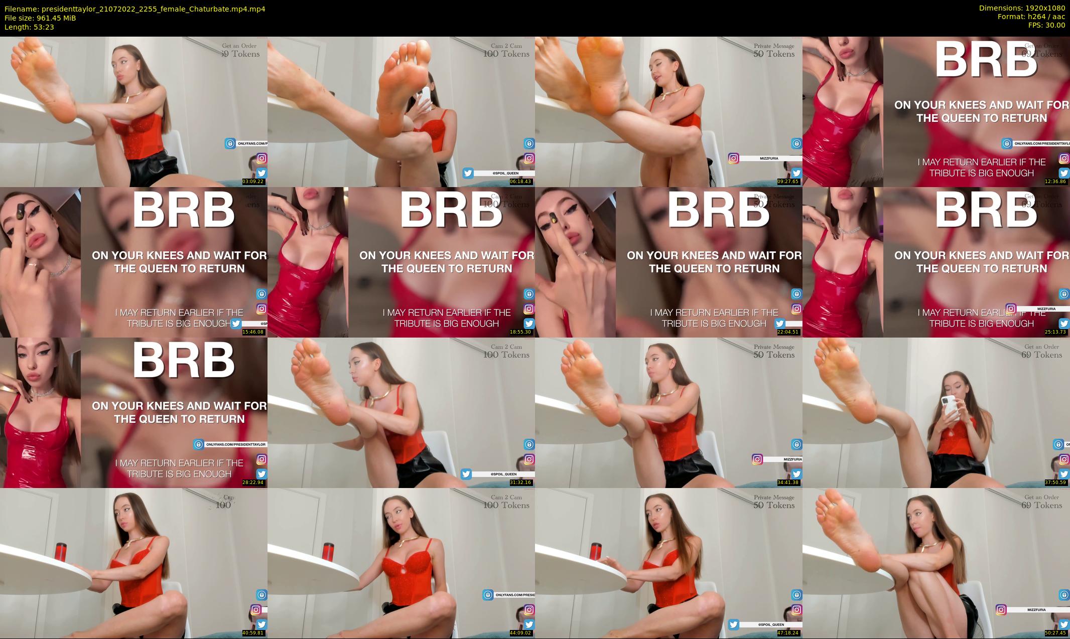 presidenttaylor — 54 minute Chaturbate female cam show recording, 1080p, Jul 21, 2022
