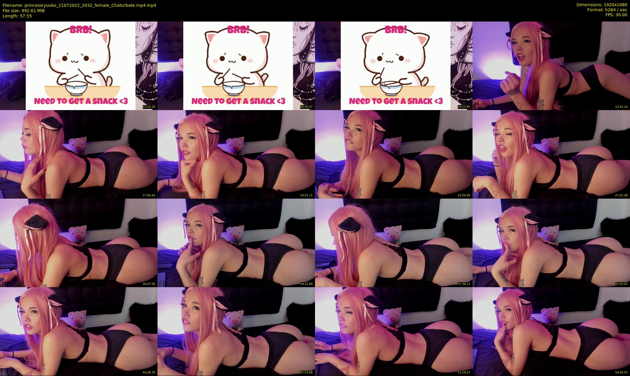 princessryuuko — 58 minute Chaturbate female cam show recording, 1080p, Jul 21, 2022