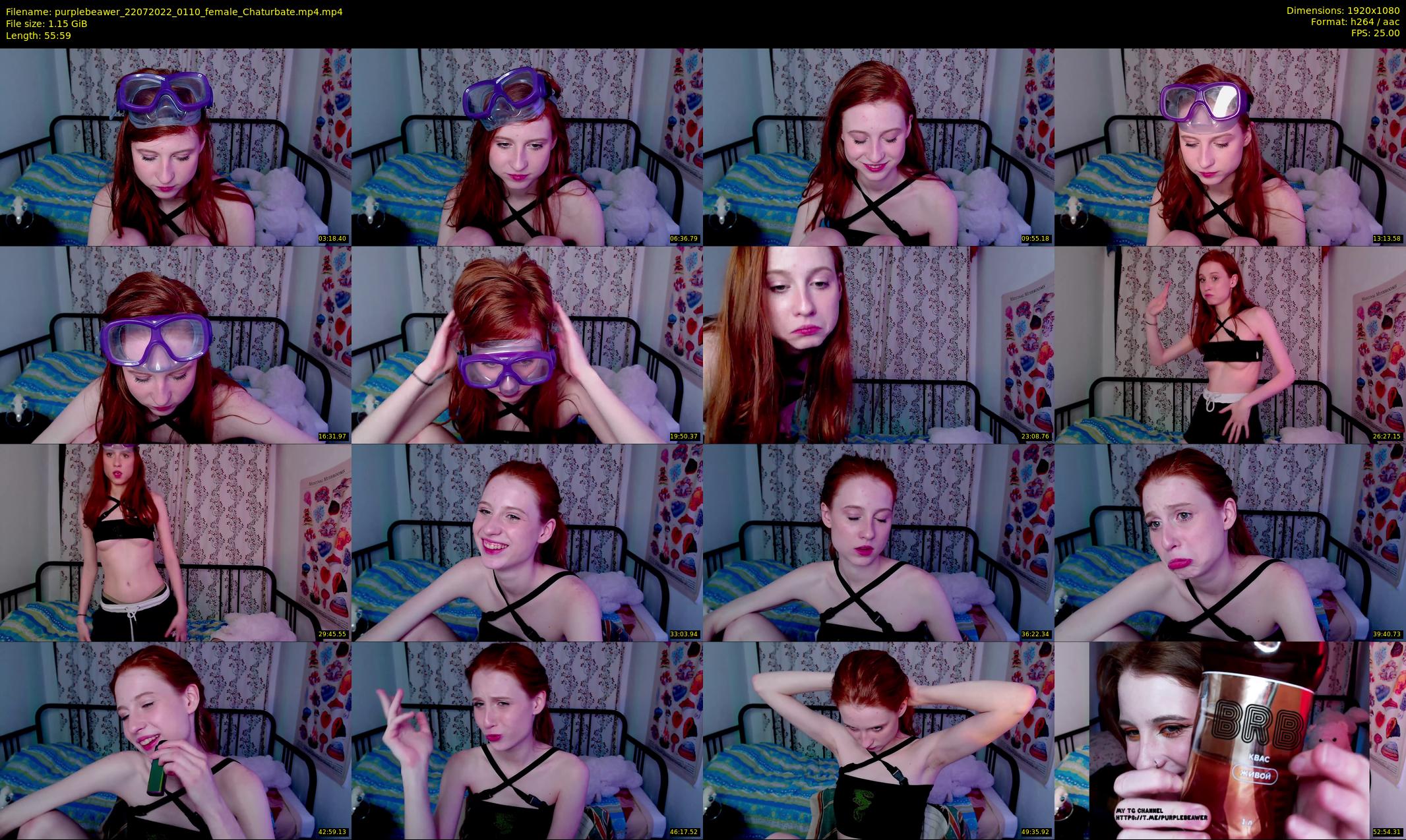 purplebeawer — 56 minute Chaturbate female cam show recording, 1080p, Jul 22, 2022
