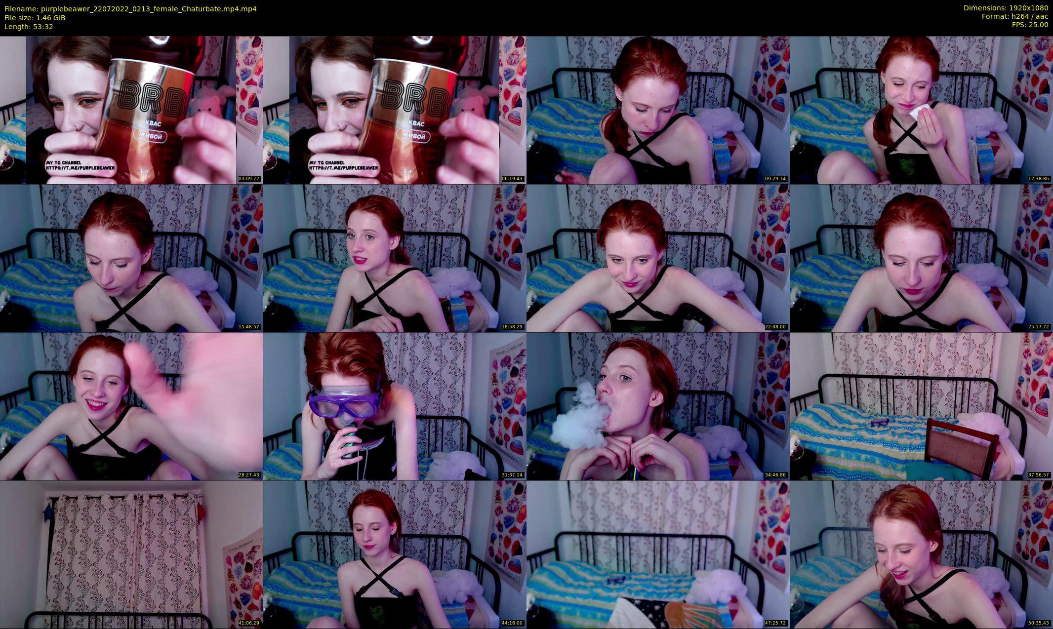 purplebeawer — 54 minute Chaturbate female cam show recording, 1080p, Jul 22, 2022