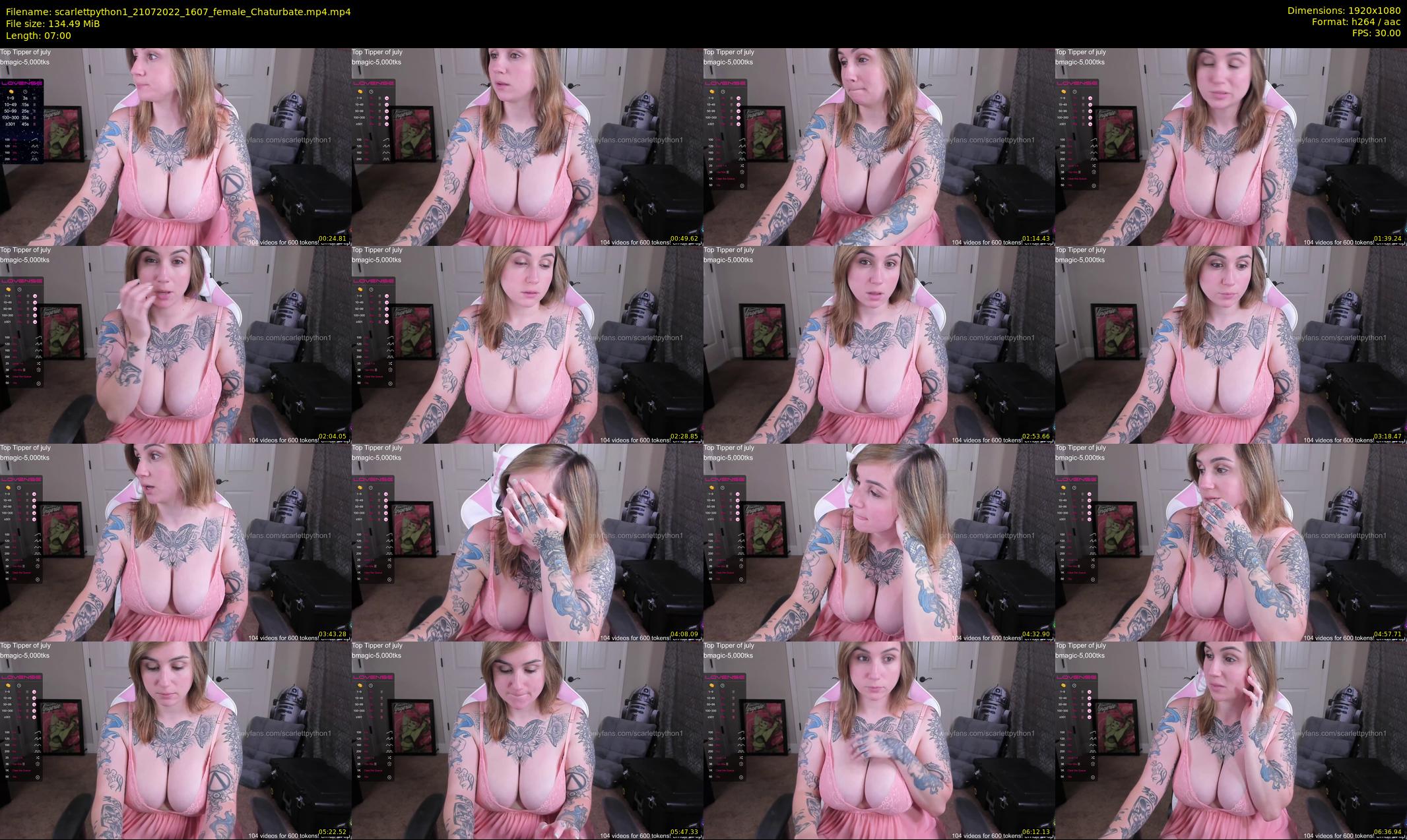 scarlettpython1 — 7 minute Chaturbate female cam show recording, 1080p, Jul 21, 2022