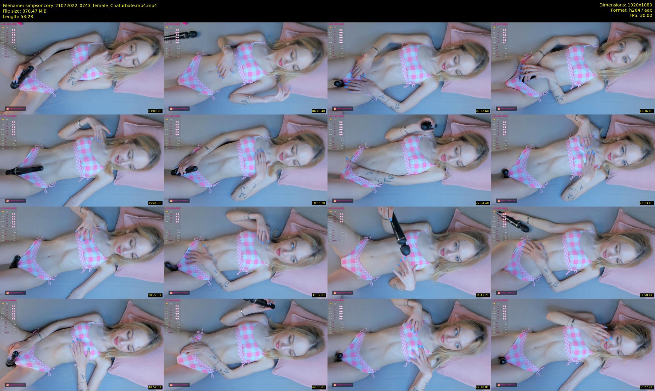 simpsoncory — 54 minute Chaturbate female cam show recording, 1080p, Jul 21, 2022