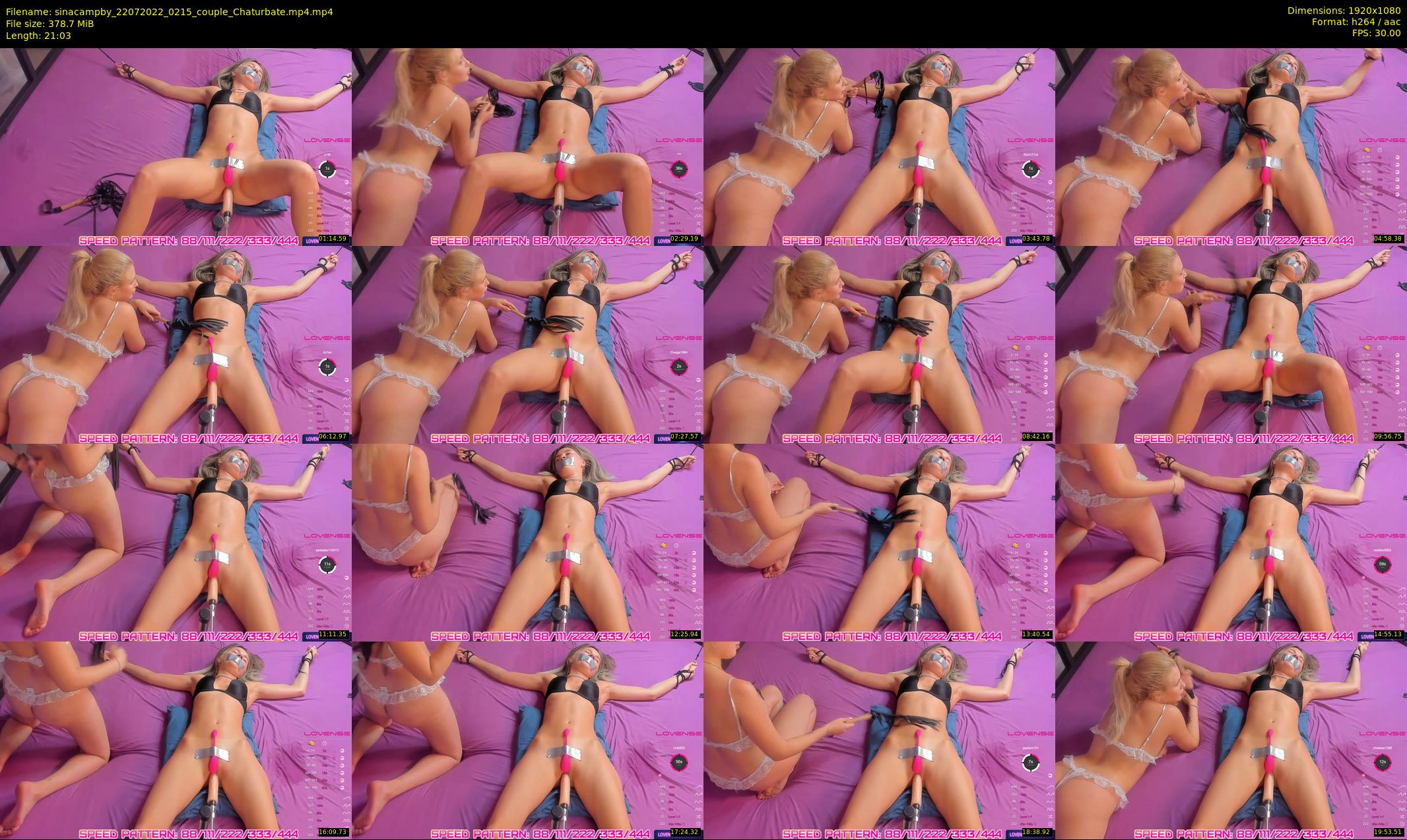 sinacampby — 22 minute Chaturbate couple cam show recording, 1080p, Jul 22, 2022