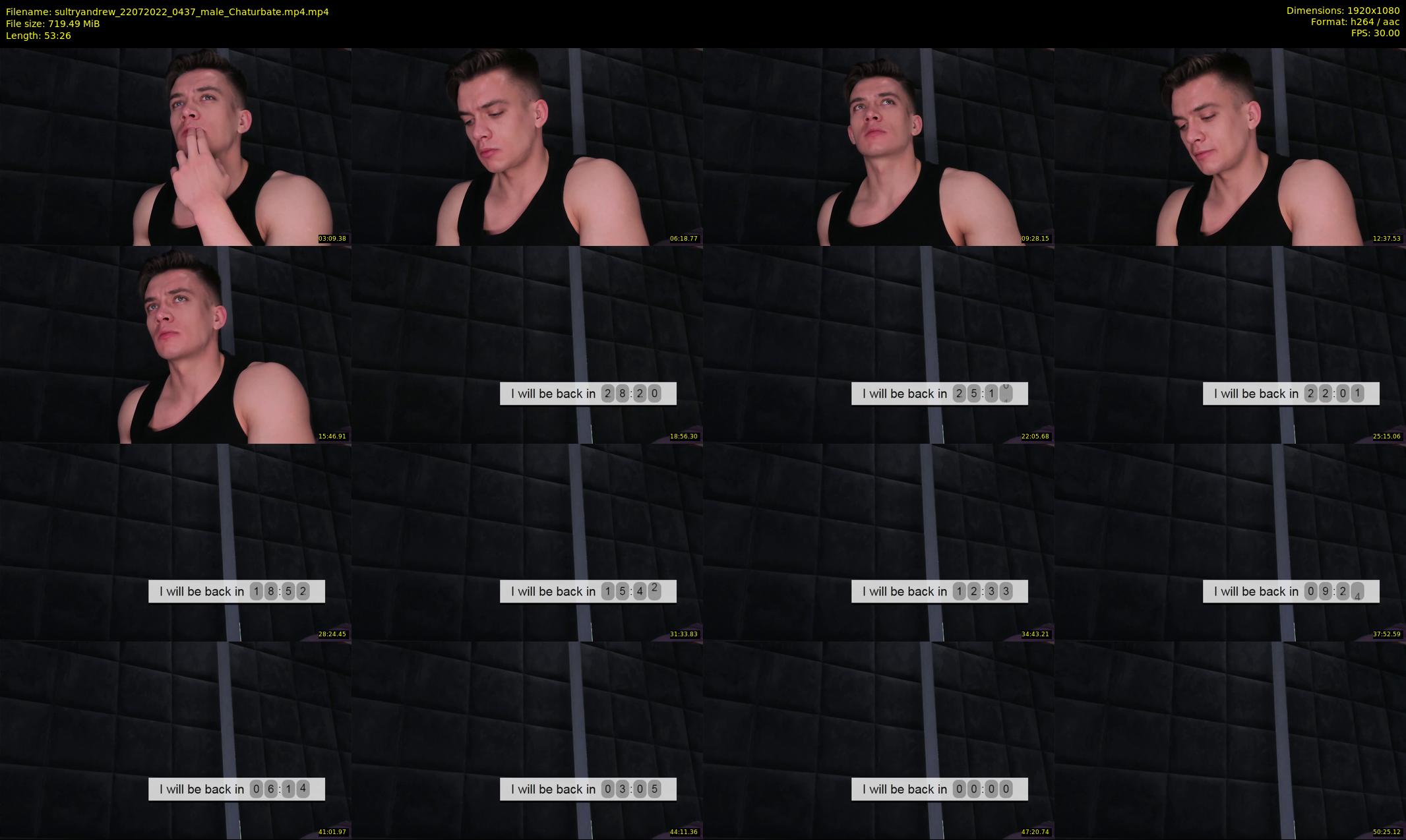 sultryandrew — 54 minute Chaturbate male cam show recording, 1080p, Jul 22, 2022