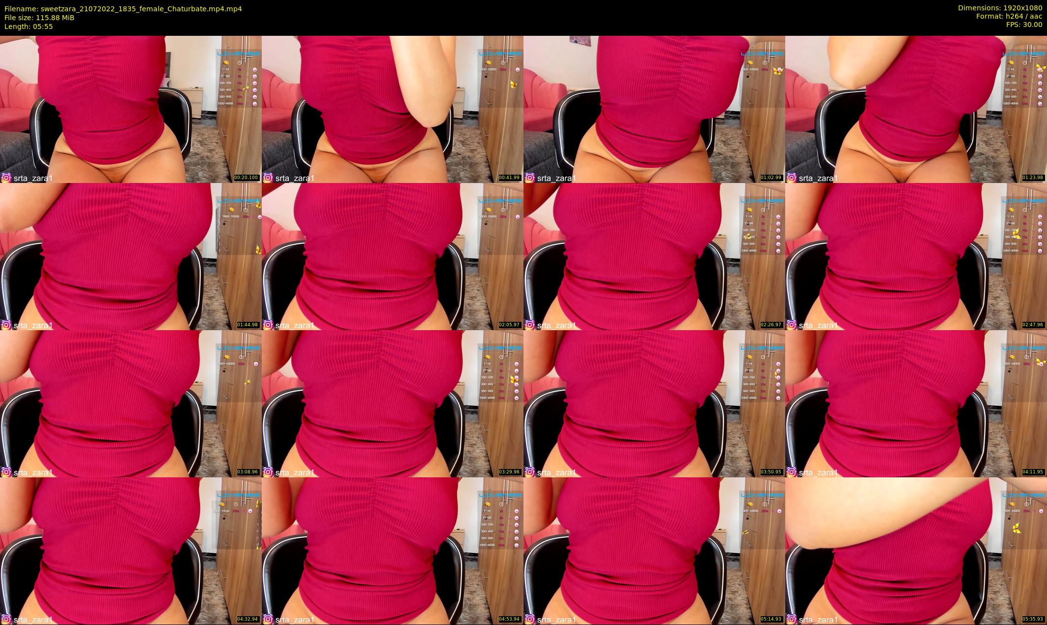 sweetzara — 6 minute Chaturbate female cam show recording, 1080p, Jul 21, 2022