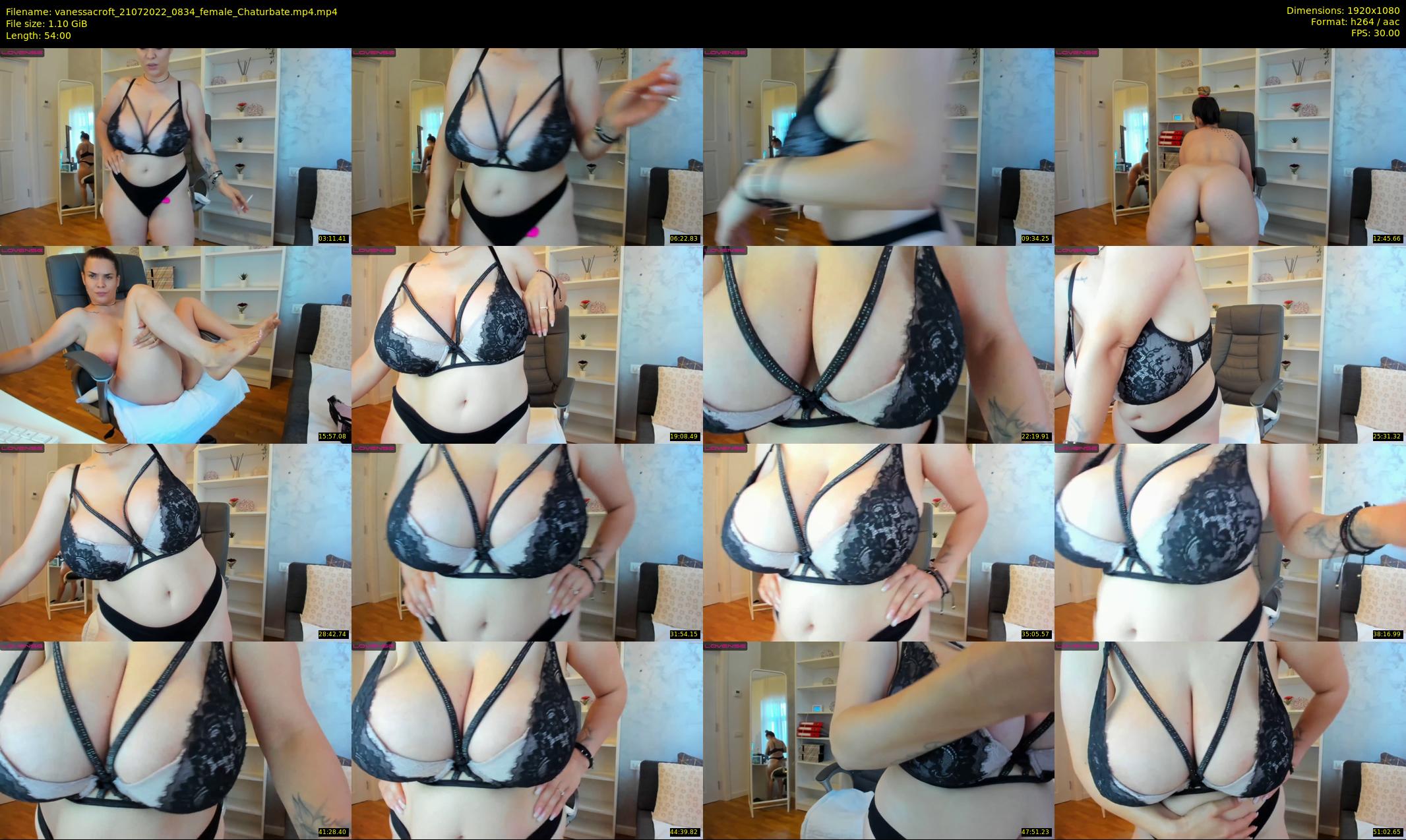 vanessacroft — 54 minute Chaturbate female cam show recording, 1080p, Jul 21, 2022