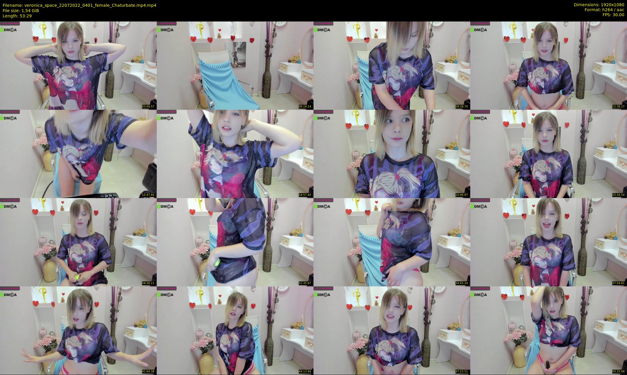 veronica_space — 54 minute Chaturbate female cam show recording, 1080p, Jul 22, 2022