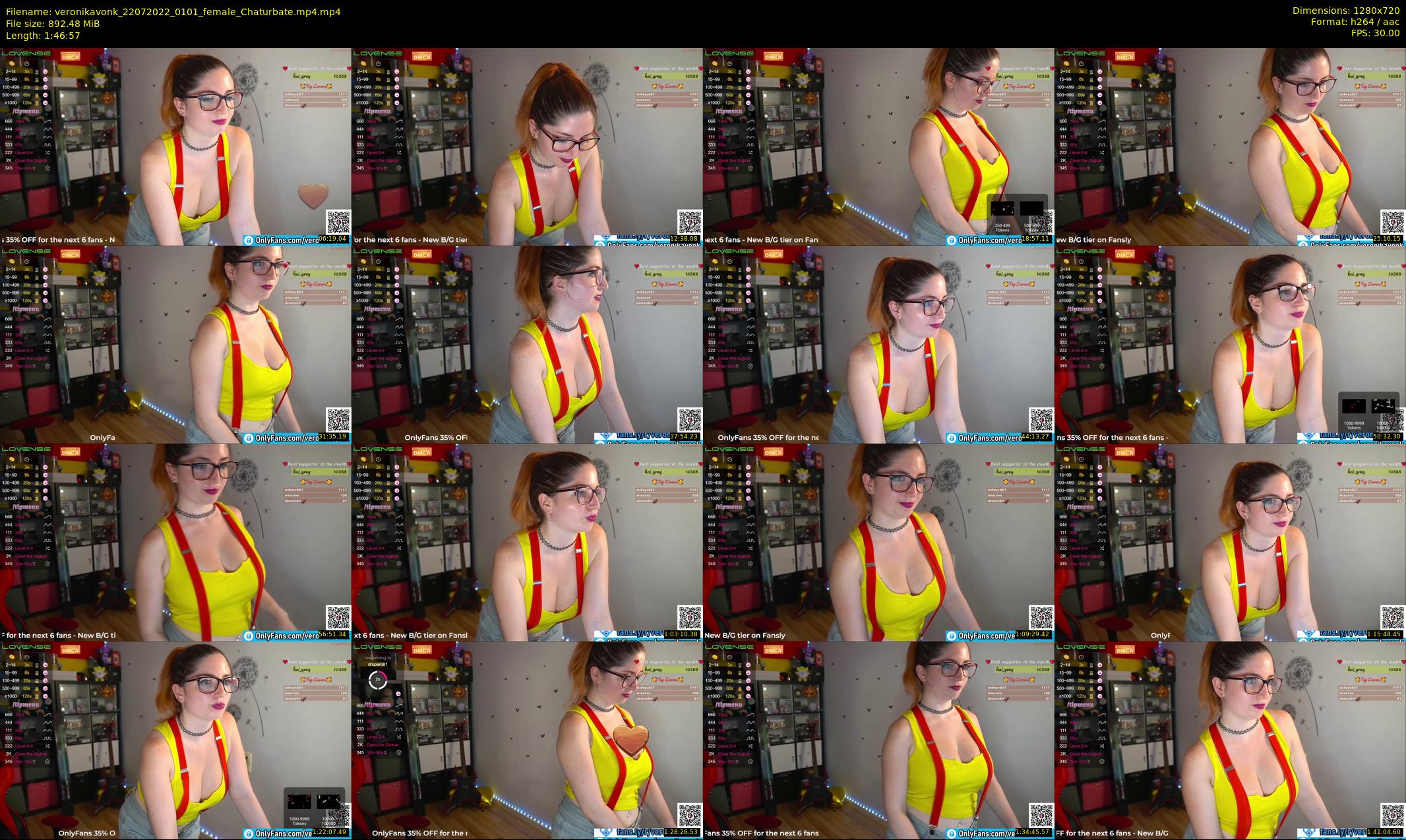 veronikavonk — 107 minute Chaturbate female cam show recording, 720p, Jul 22, 2022