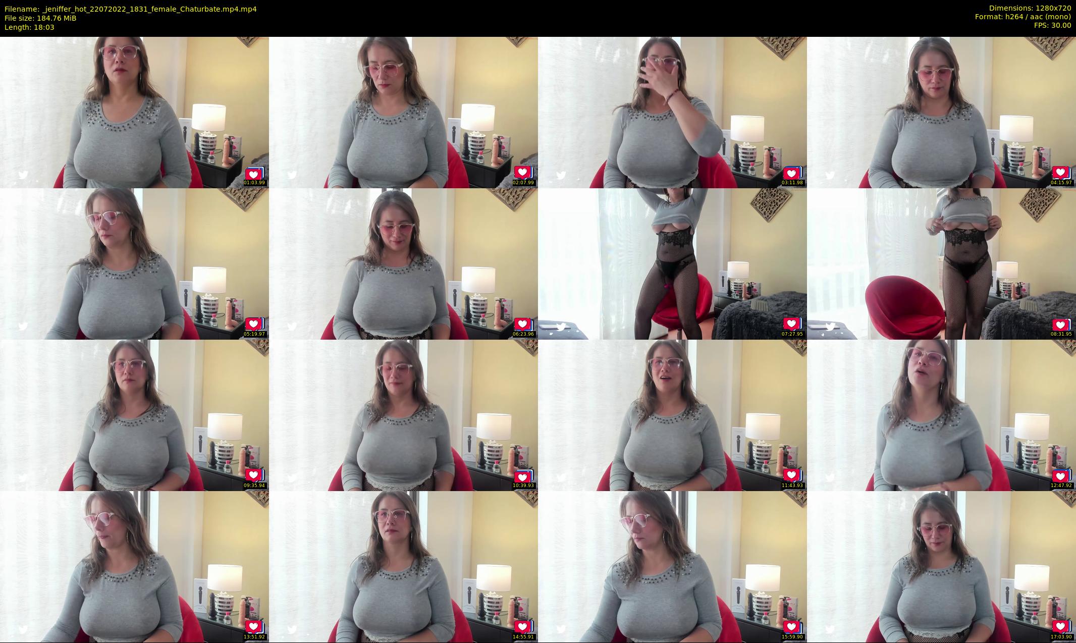 _jeniffer_hot — 19 minute Chaturbate female cam show recording, 720p, Jul 22, 2022