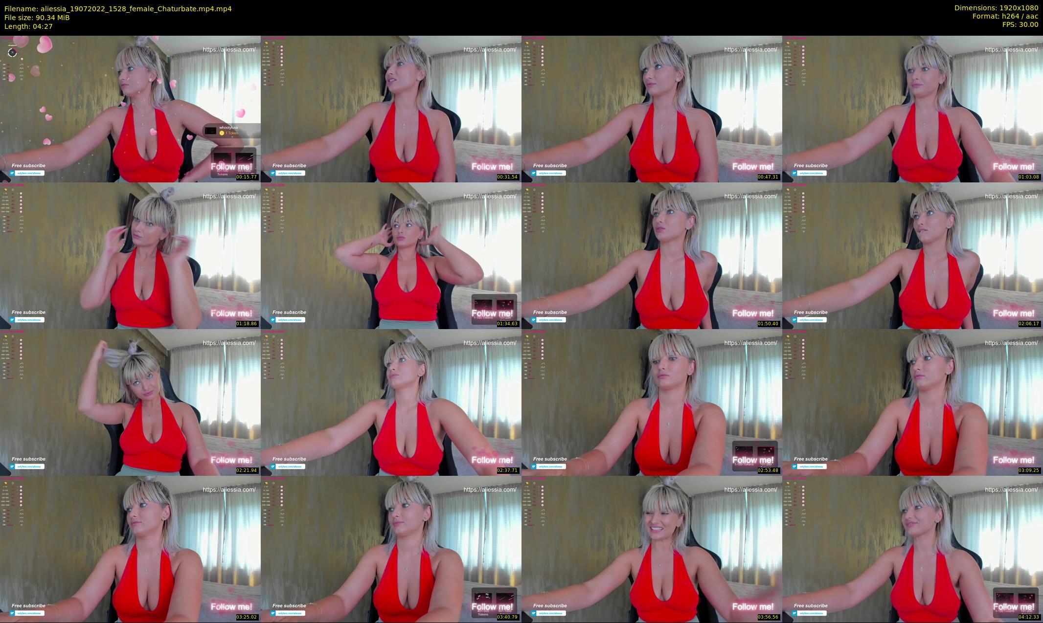 aliessia — 5 minute Chaturbate female cam show recording, 1080p, Jul 19, 2022