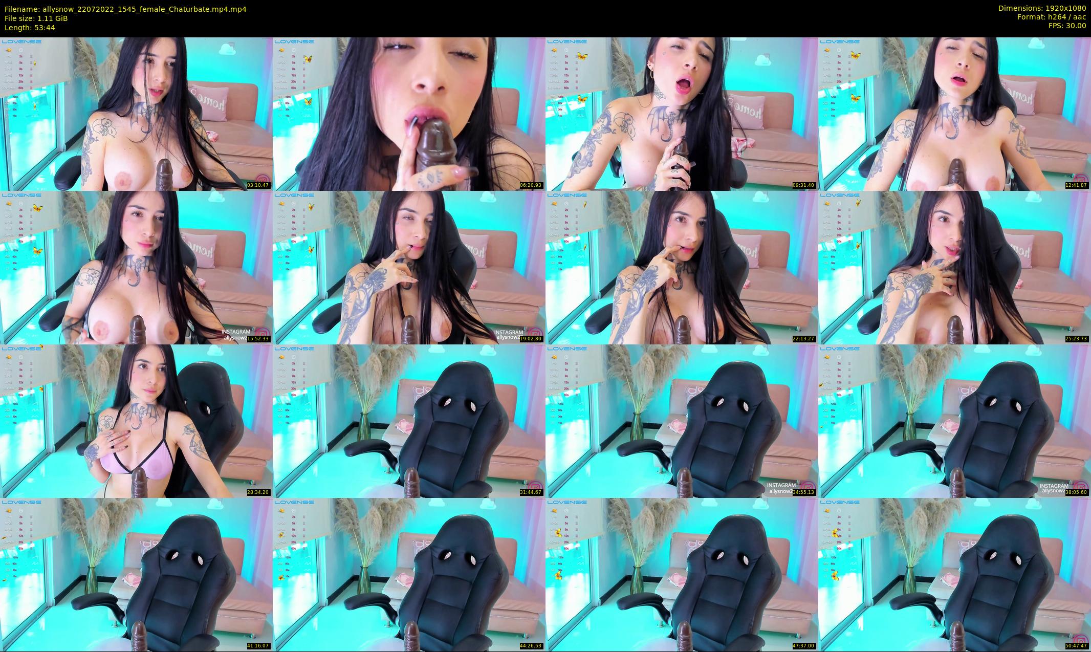 allysnow — 54 minute Chaturbate female cam show recording, 1080p, Jul 22, 2022