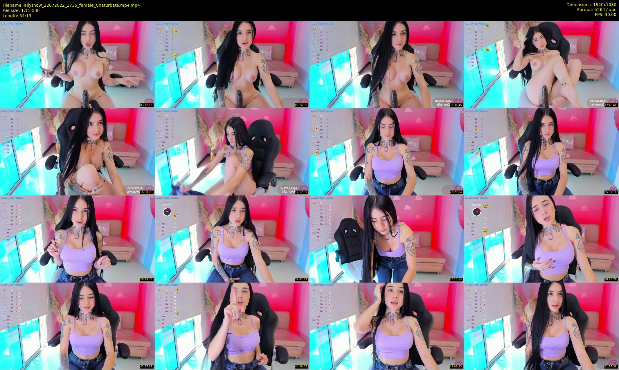 allysnow — 55 minute Chaturbate female cam show recording, 1080p, Jul 22, 2022