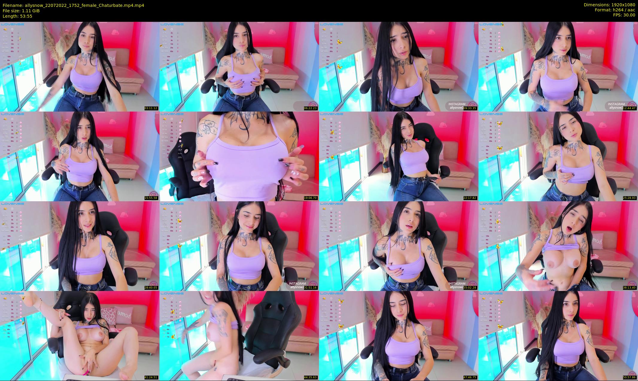 allysnow — 54 minute Chaturbate female cam show recording, 1080p, Jul 22, 2022