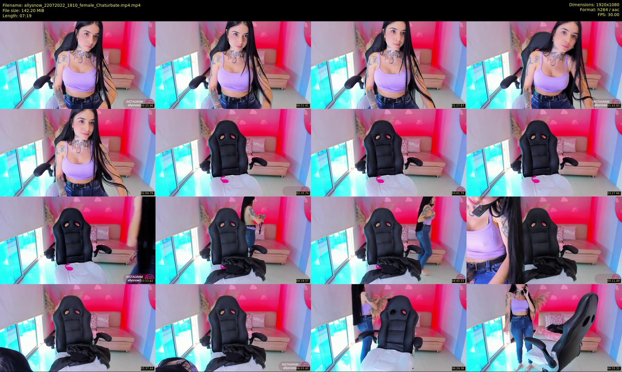 allysnow — 8 minute Chaturbate female cam show recording, 1080p, Jul 22, 2022