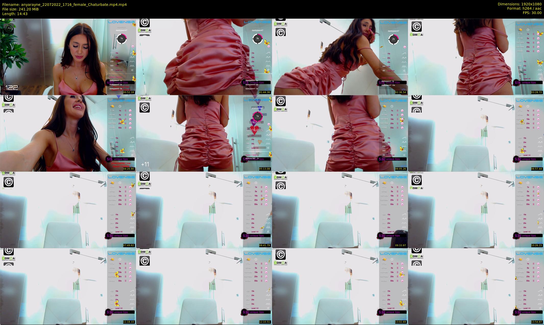 anyarayne — 15 minute Chaturbate female cam show recording, 1080p, Jul 22, 2022