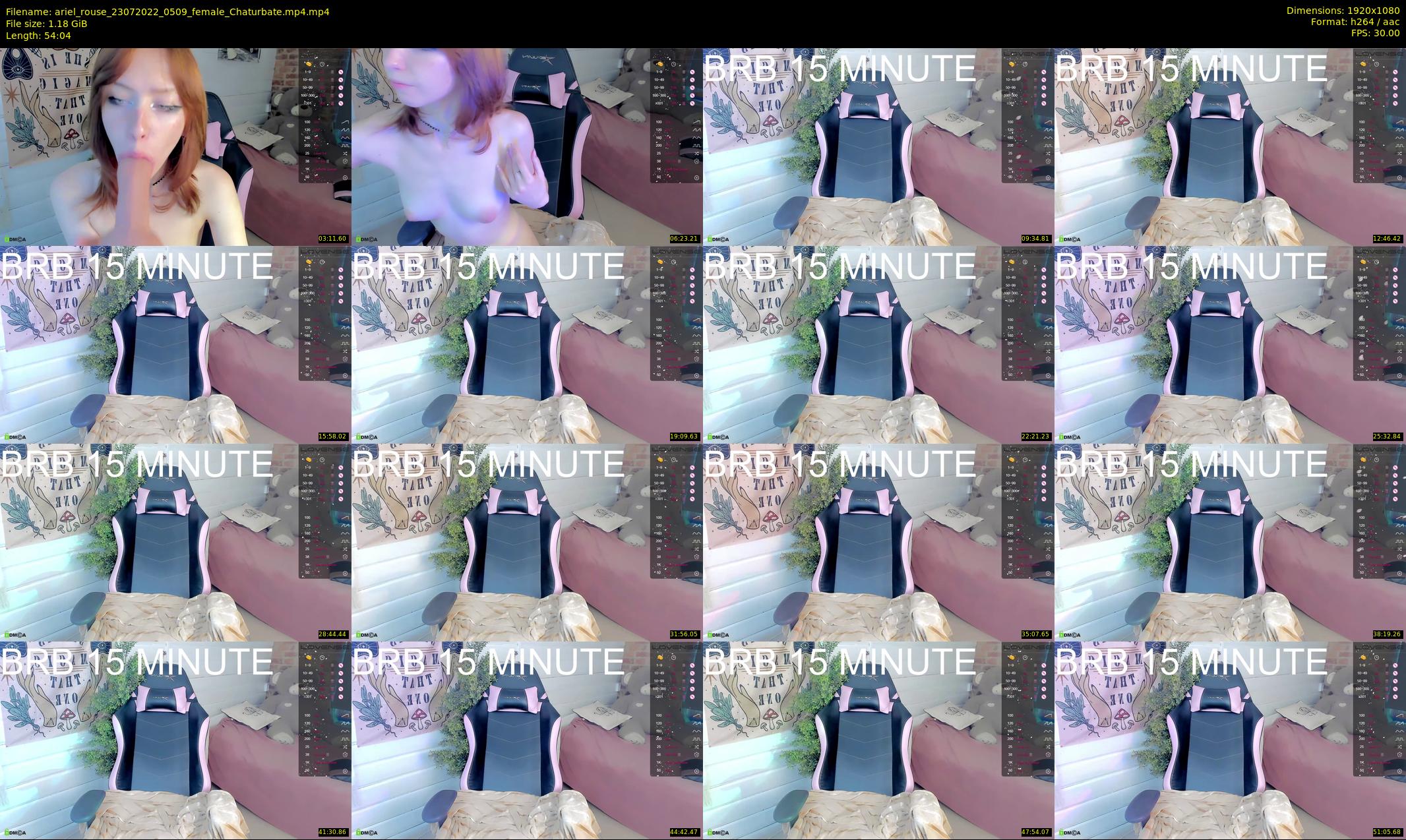 ariel_rouse — 55 minute Chaturbate female cam show recording, 1080p, Jul 23, 2022