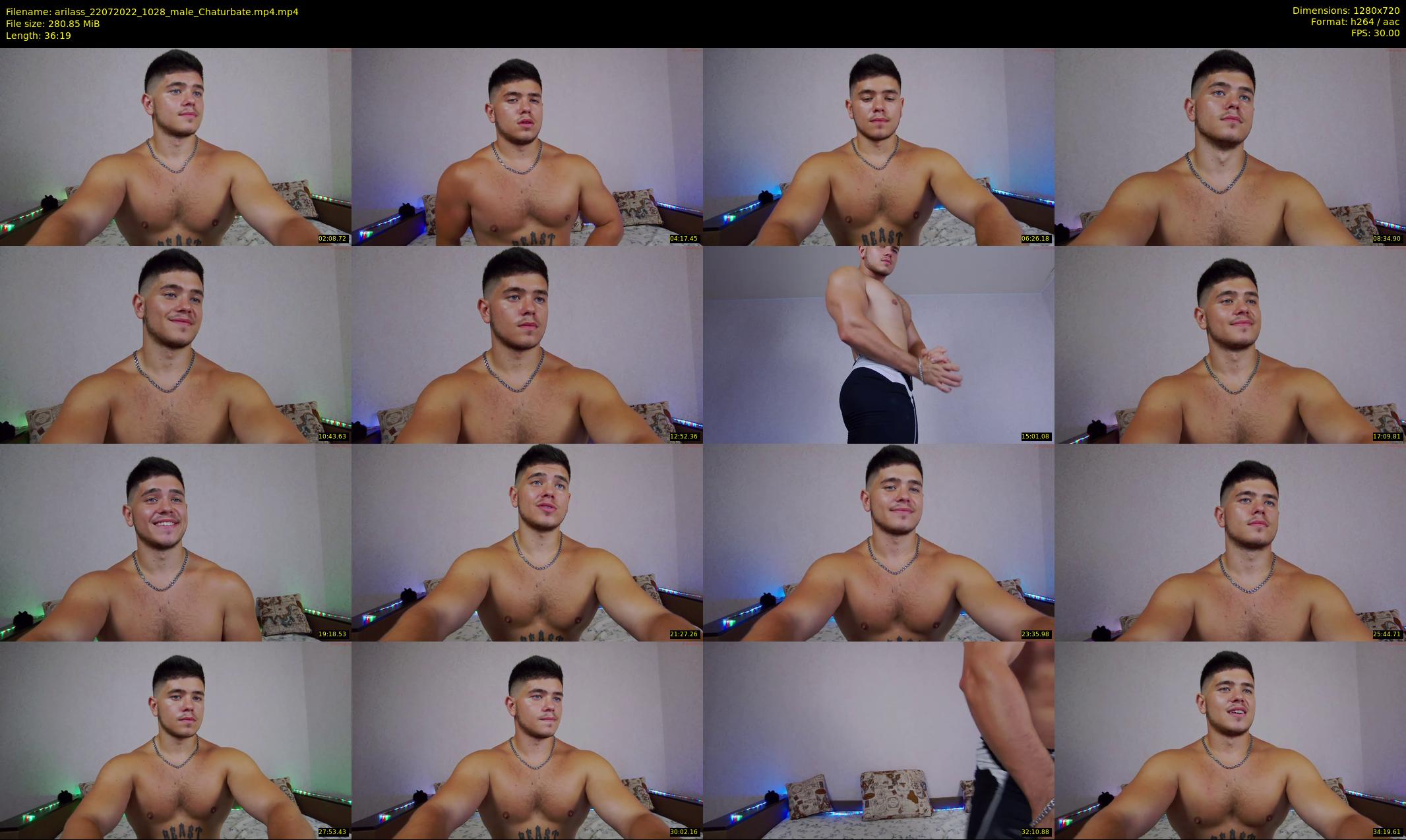 arilass — 37 minute Chaturbate male cam show recording, 720p, Jul 22, 2022