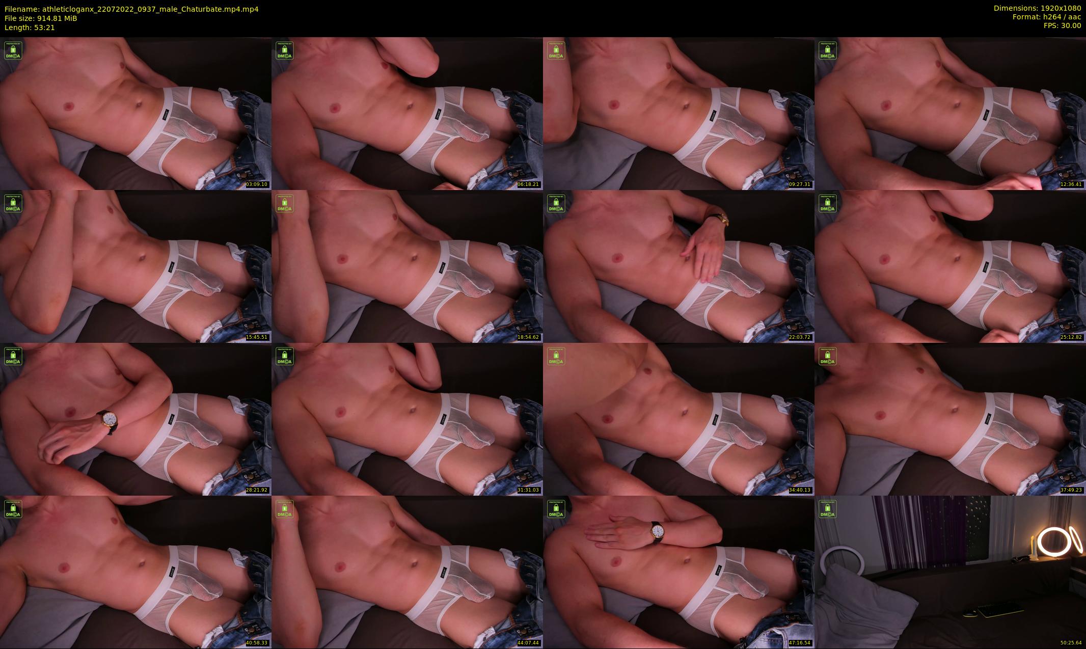 athleticloganx — 54 minute Chaturbate male cam show recording, 1080p, Jul 22, 2022