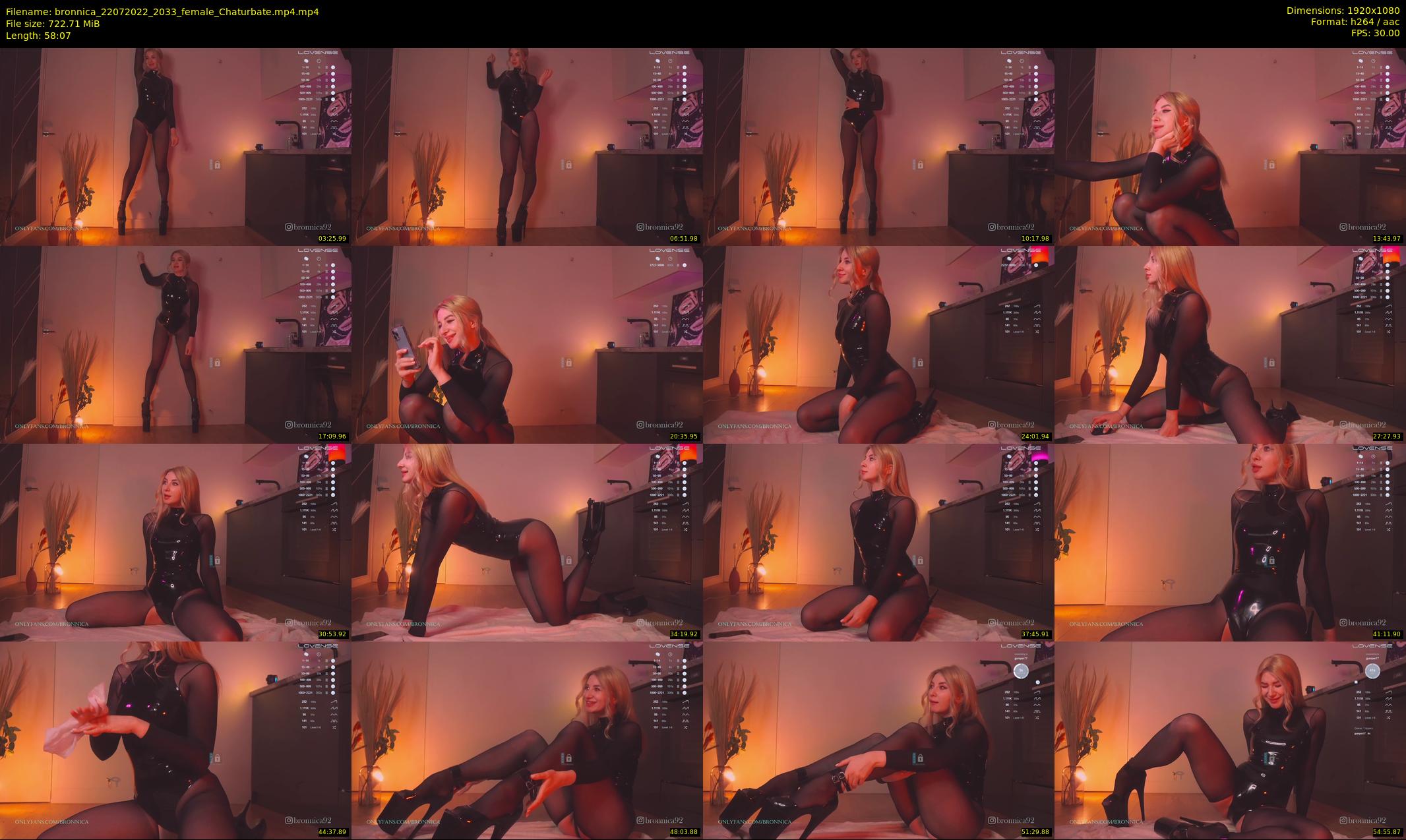 bronnica — 59 minute Chaturbate female cam show recording, 1080p, Jul 22, 2022