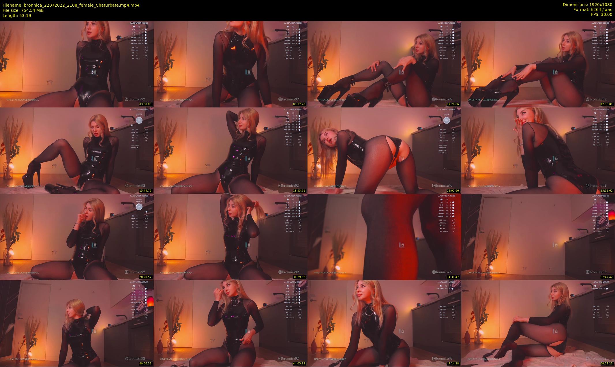 bronnica — 54 minute Chaturbate female cam show recording, 1080p, Jul 22, 2022