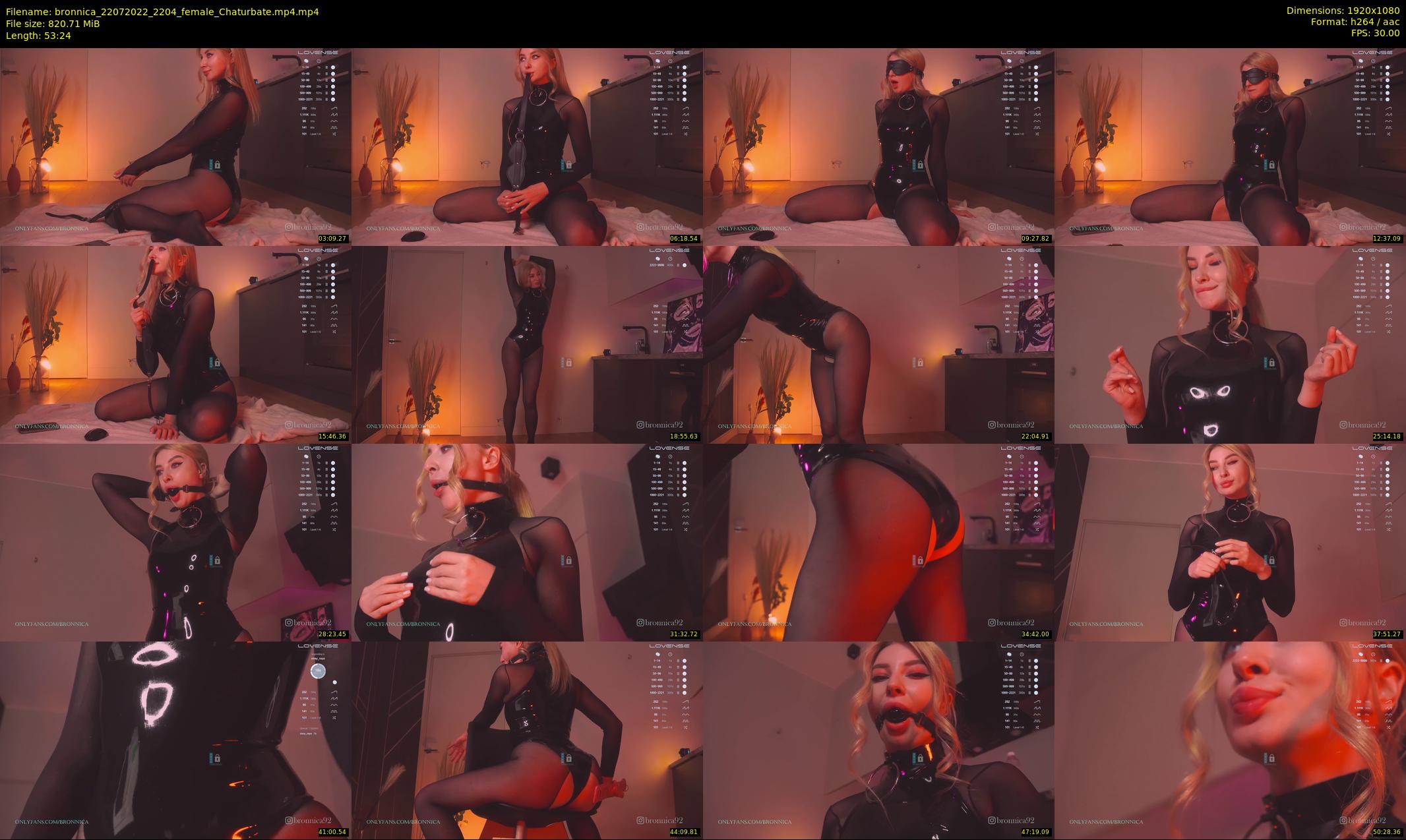 bronnica — 54 minute Chaturbate female cam show recording, 1080p, Jul 22, 2022