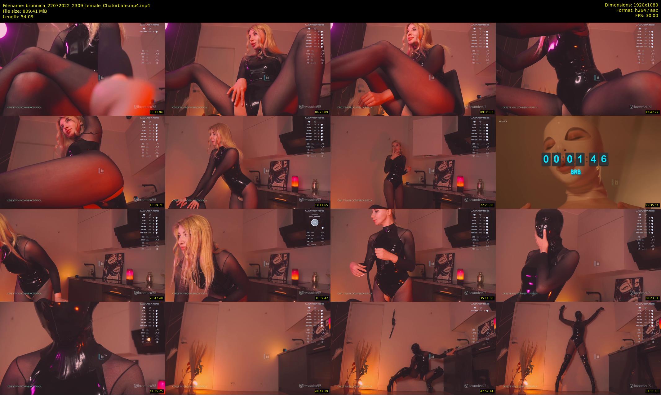 bronnica — 55 minute Chaturbate female cam show recording, 1080p, Jul 22, 2022