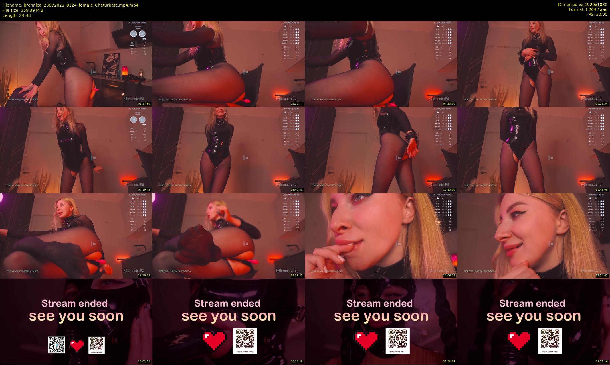 bronnica — 25 minute Chaturbate female cam show recording, 1080p, Jul 23, 2022