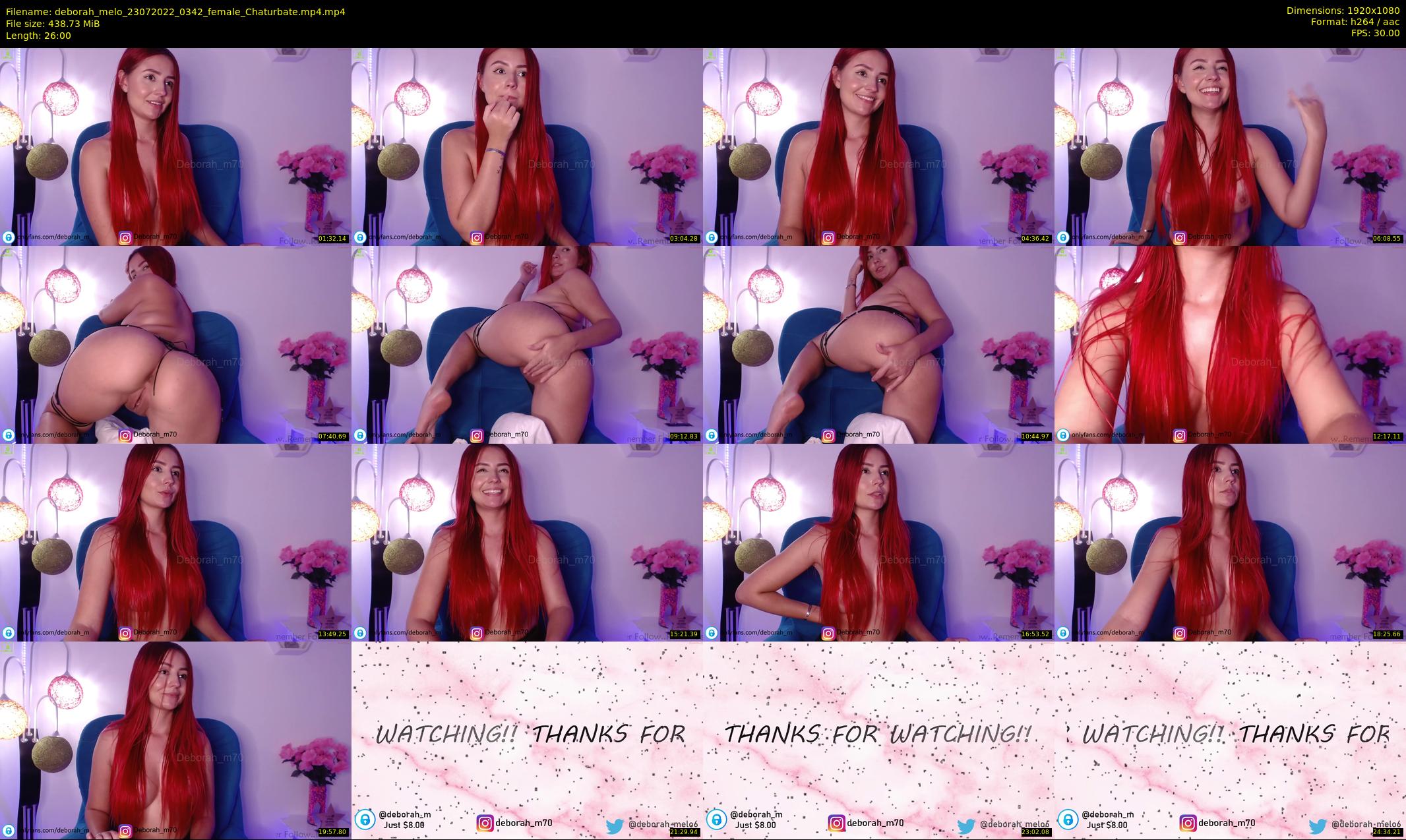 deborah_melo — 26 minute Chaturbate female cam show recording, 1080p, Jul 23, 2022