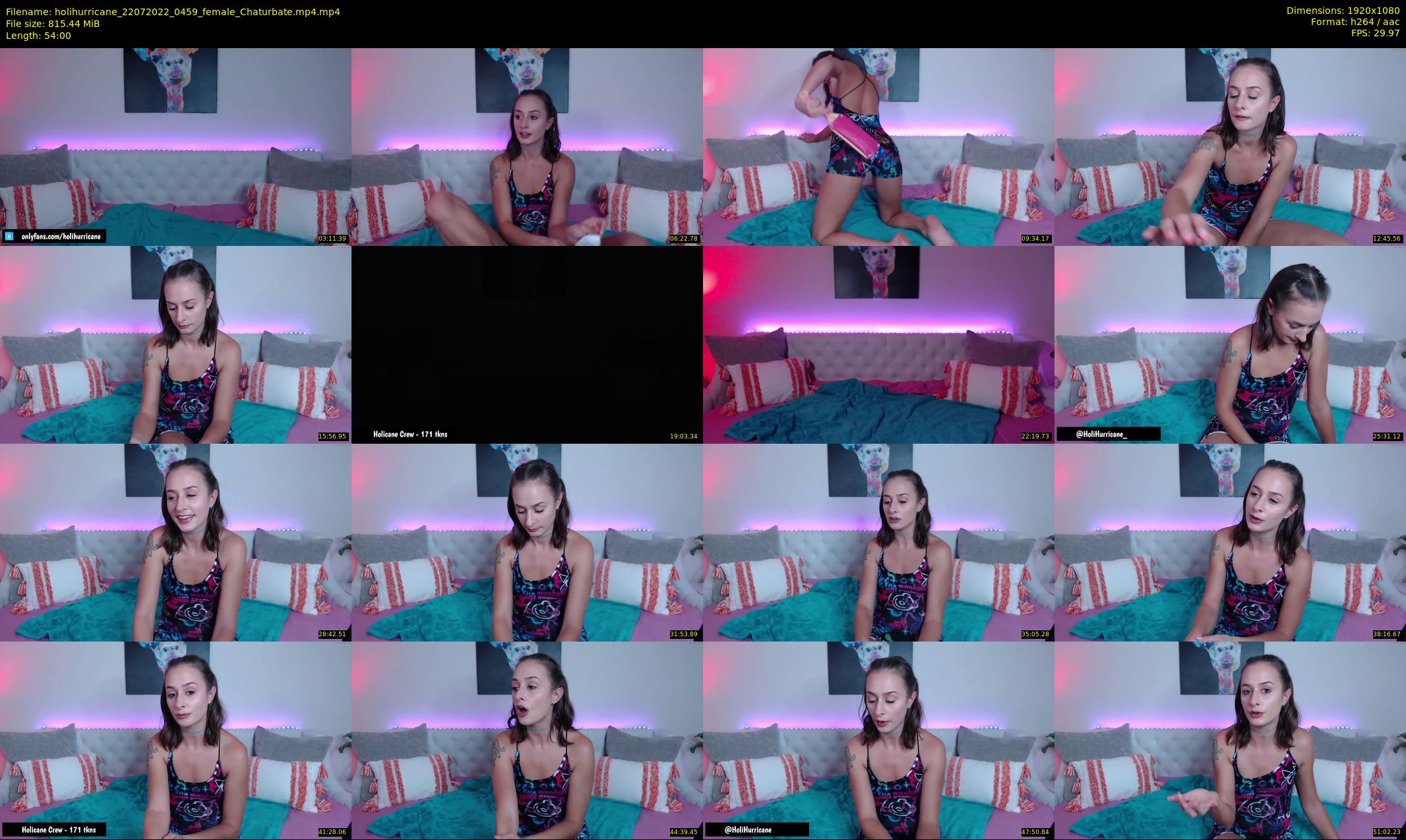 holihurricane — 54 minute Chaturbate female cam show recording, 1080p, Jul 22, 2022