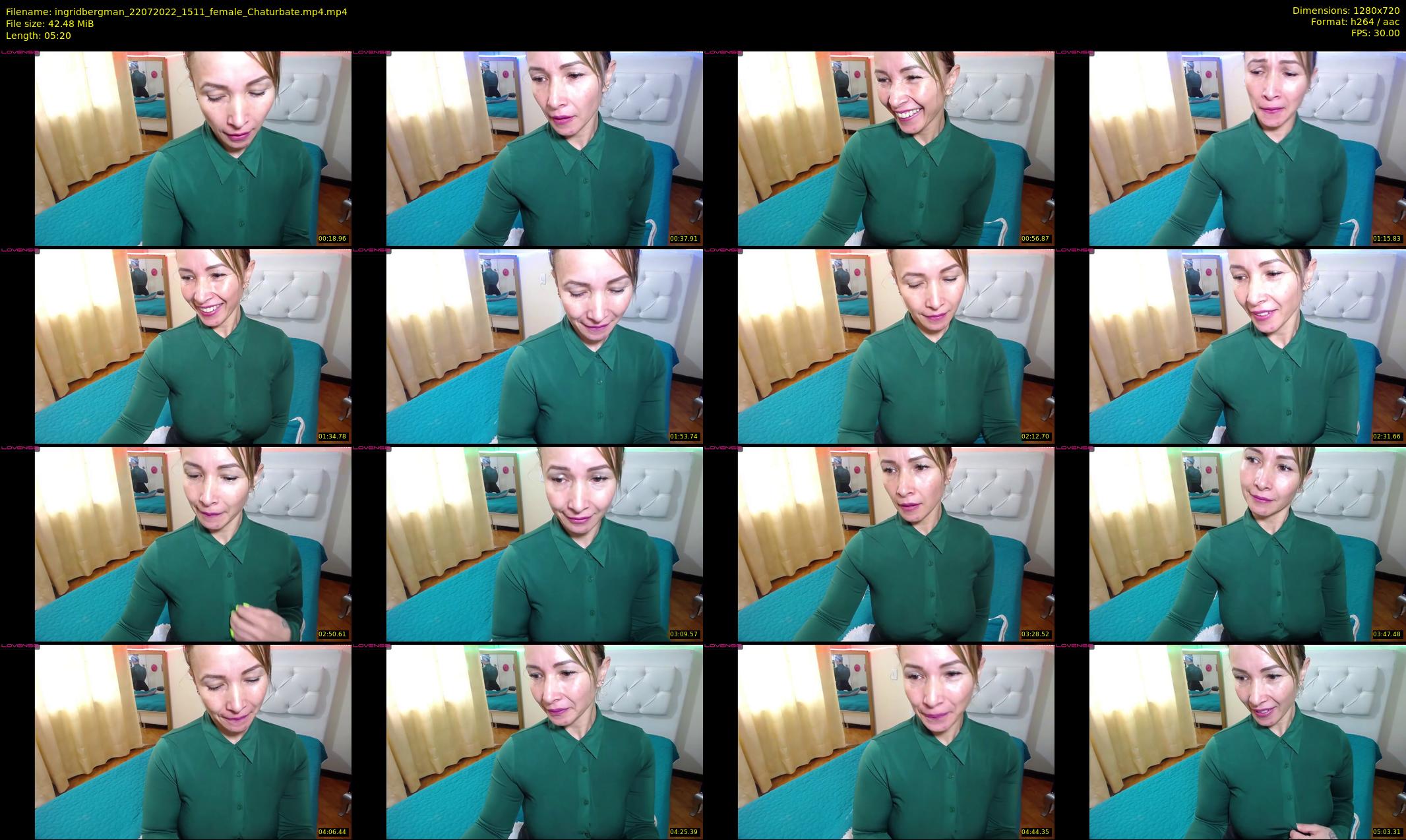 ingridbergman — 6 minute Chaturbate female cam show recording, 720p, Jul 22, 2022