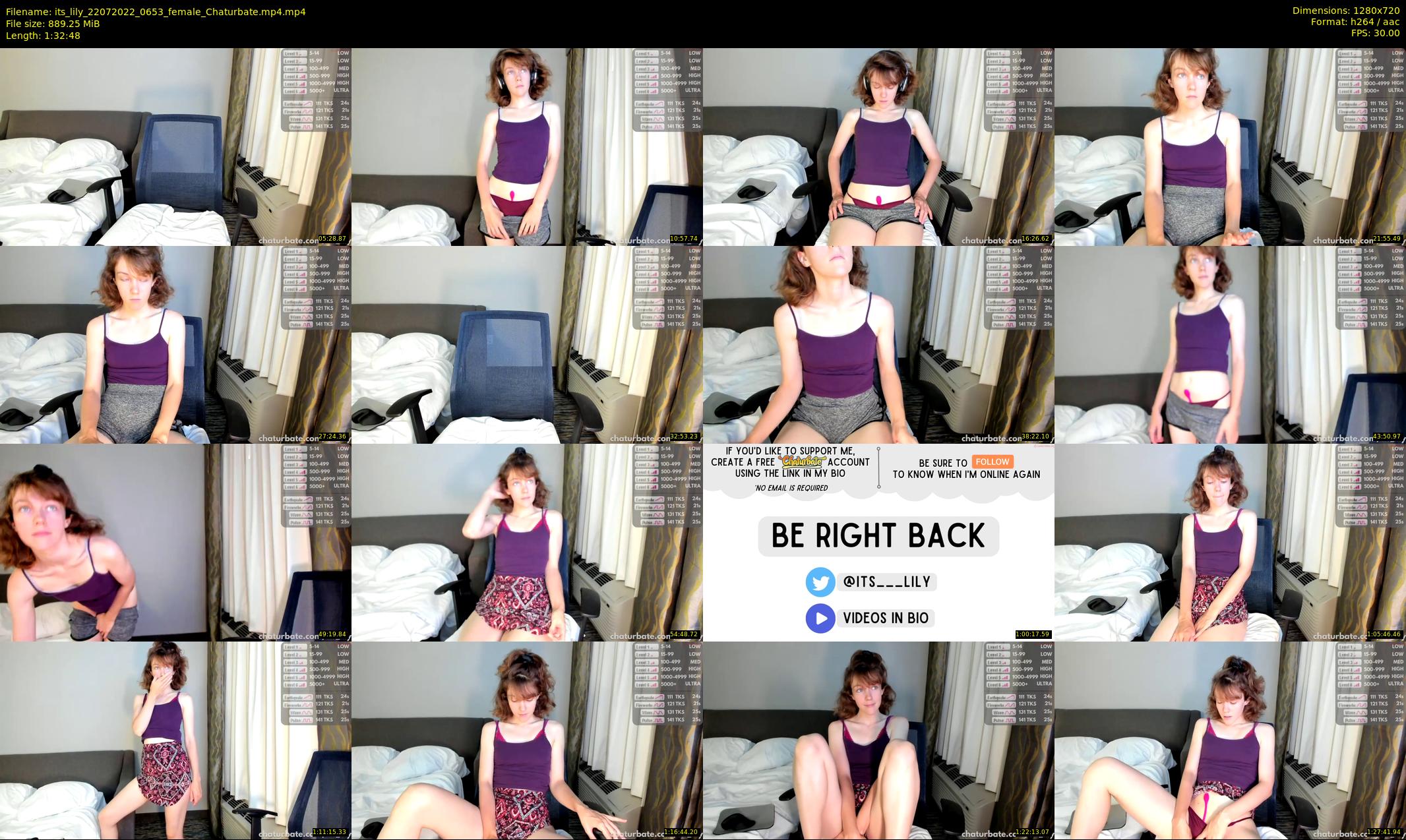 its_lily — 93 minute Chaturbate female cam show recording, 720p, Jul 22, 2022