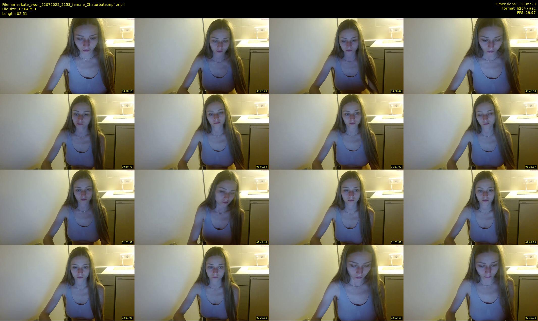 kate_swon — 3 minute Chaturbate female cam show recording, 720p, Jul 22, 2022