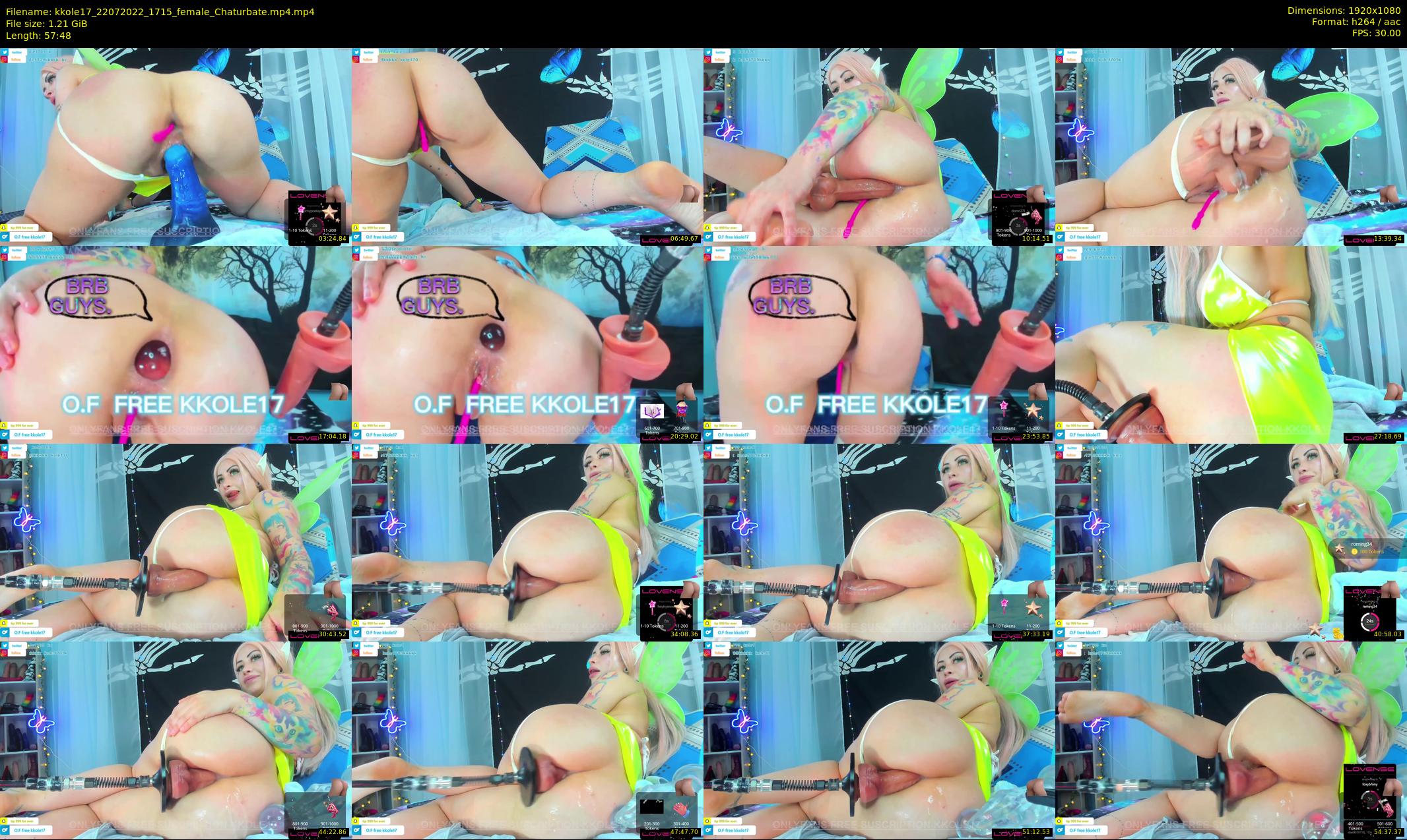 kkole17 — 58 minute Chaturbate female cam show recording, 1080p, Jul 22, 2022