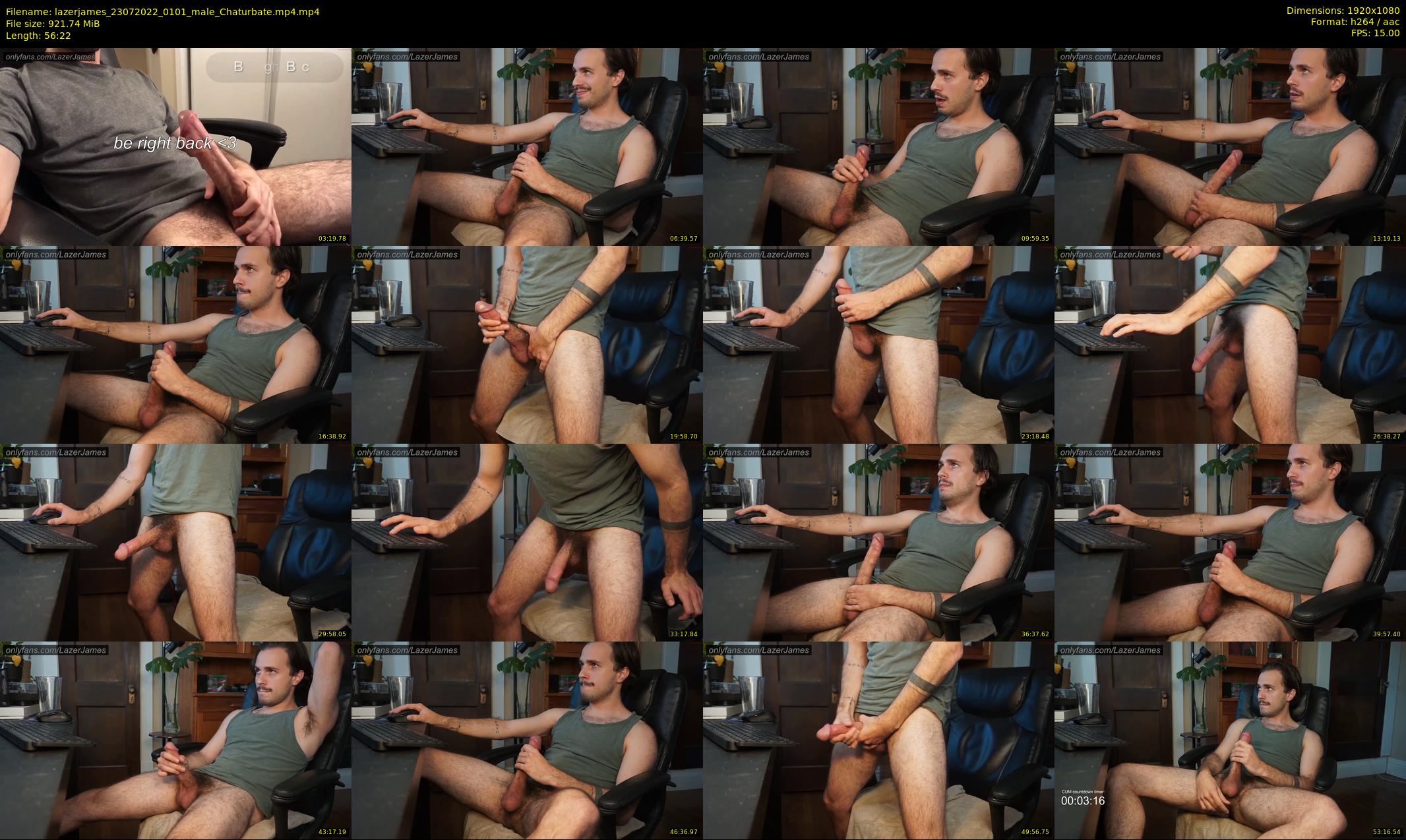 lazerjames — 57 minute Chaturbate male cam show recording, 1080p, Jul 23, 2022