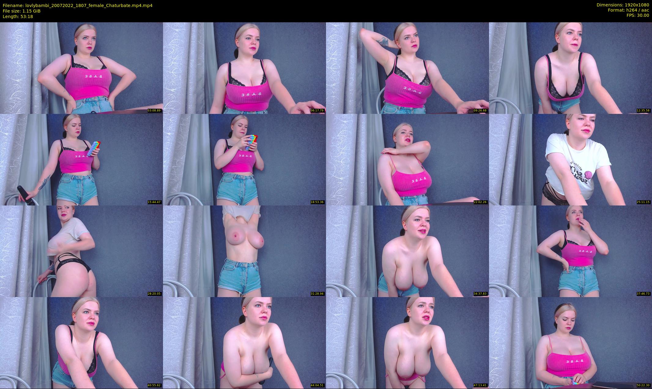 lovlybambi — 54 minute Chaturbate female cam show recording, 1080p, Jul 20, 2022