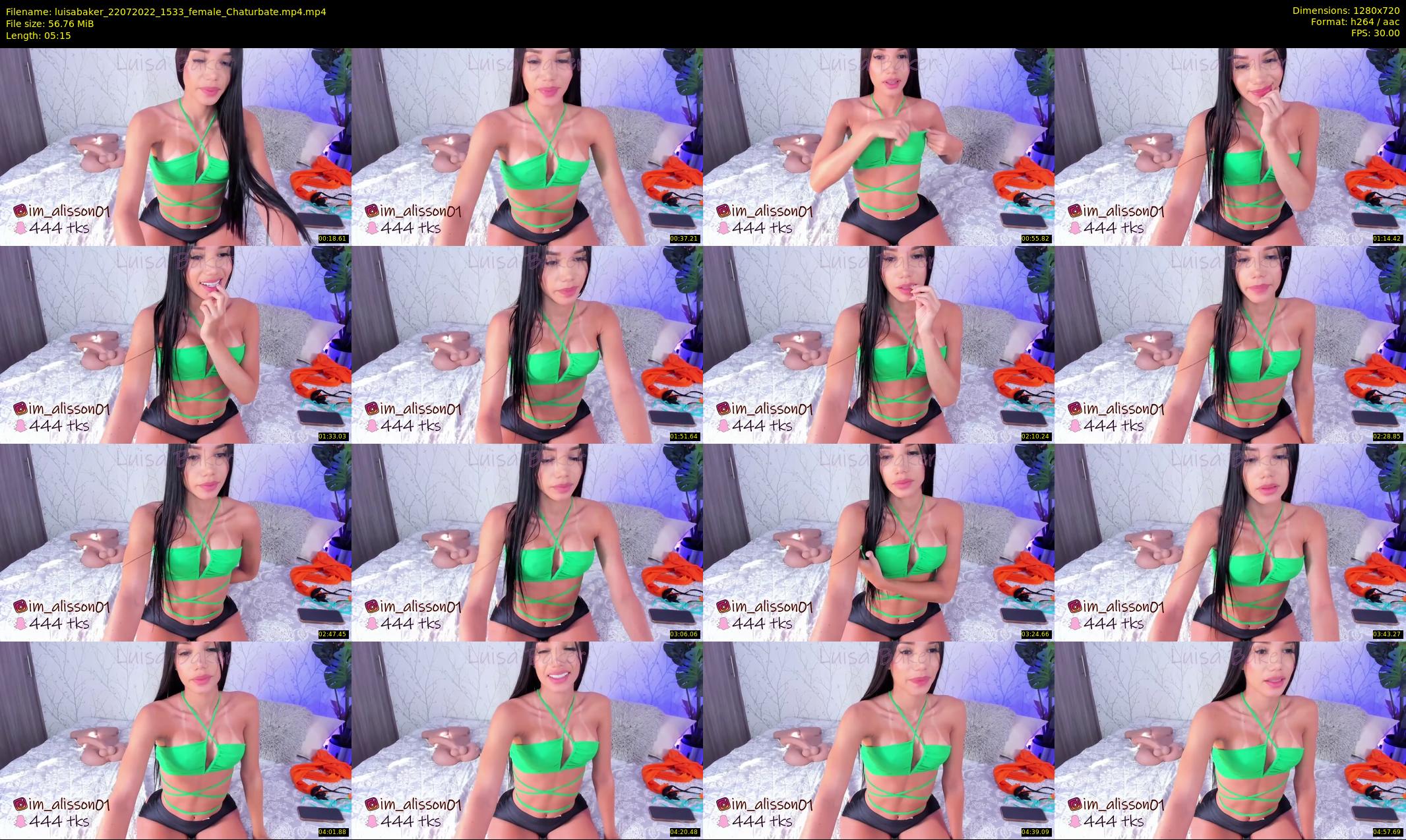 luisabaker — 6 minute Chaturbate female cam show recording, 720p, Jul 22, 2022