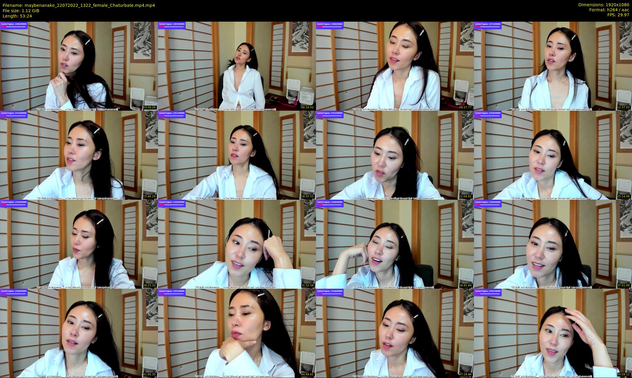 maybenanako — 54 minute Chaturbate female cam show recording, 1080p, Jul 22, 2022