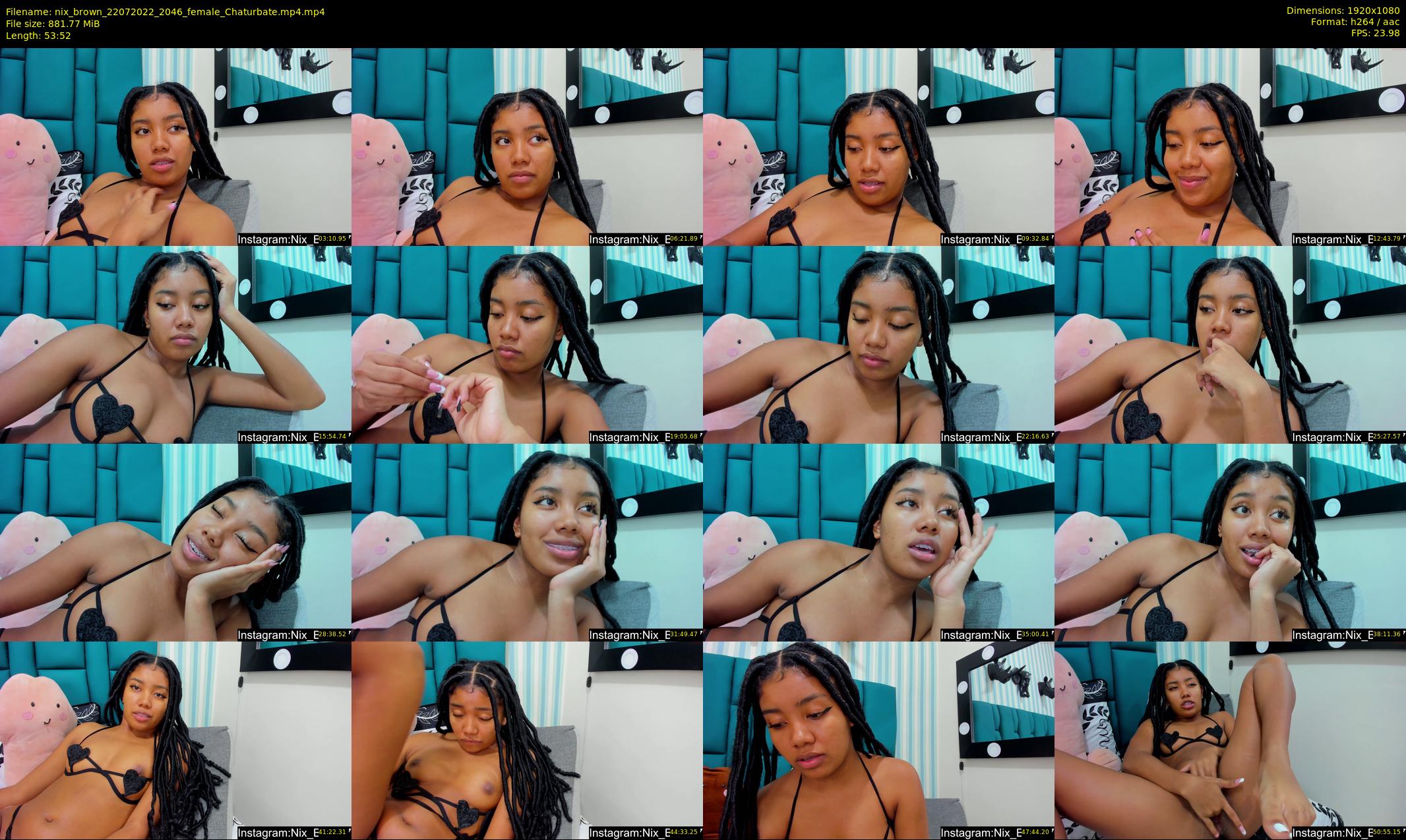 nix_brown — 54 minute Chaturbate female cam show recording, 1080p, Jul 22, 2022