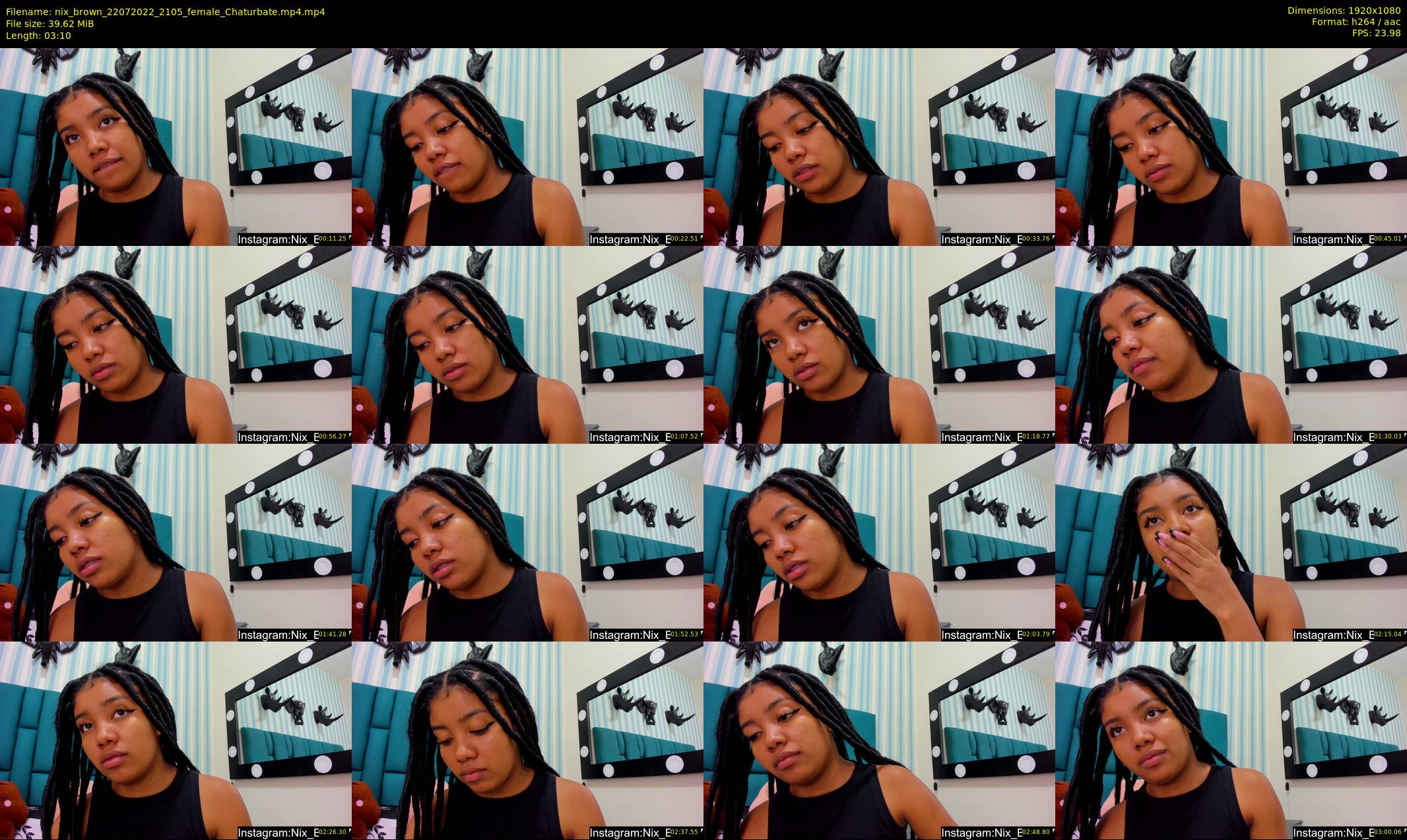 nix_brown — 4 minute Chaturbate female cam show recording, 1080p, Jul 22, 2022