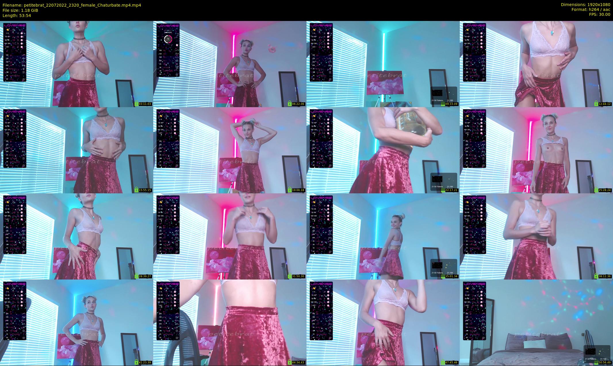 petitebrat — 54 minute Chaturbate female cam show recording, 1080p, Jul 22, 2022