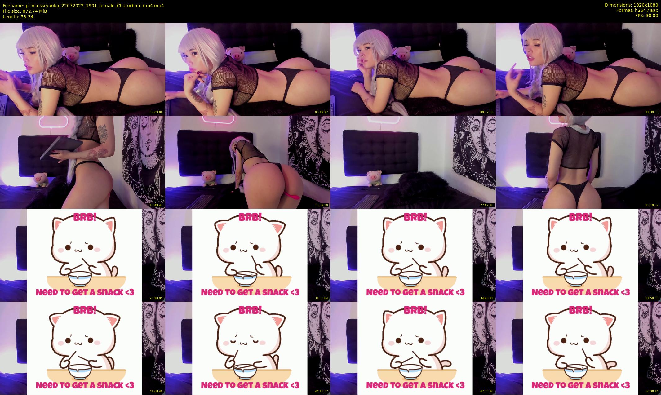 princessryuuko — 54 minute Chaturbate female cam show recording, 1080p, Jul 22, 2022