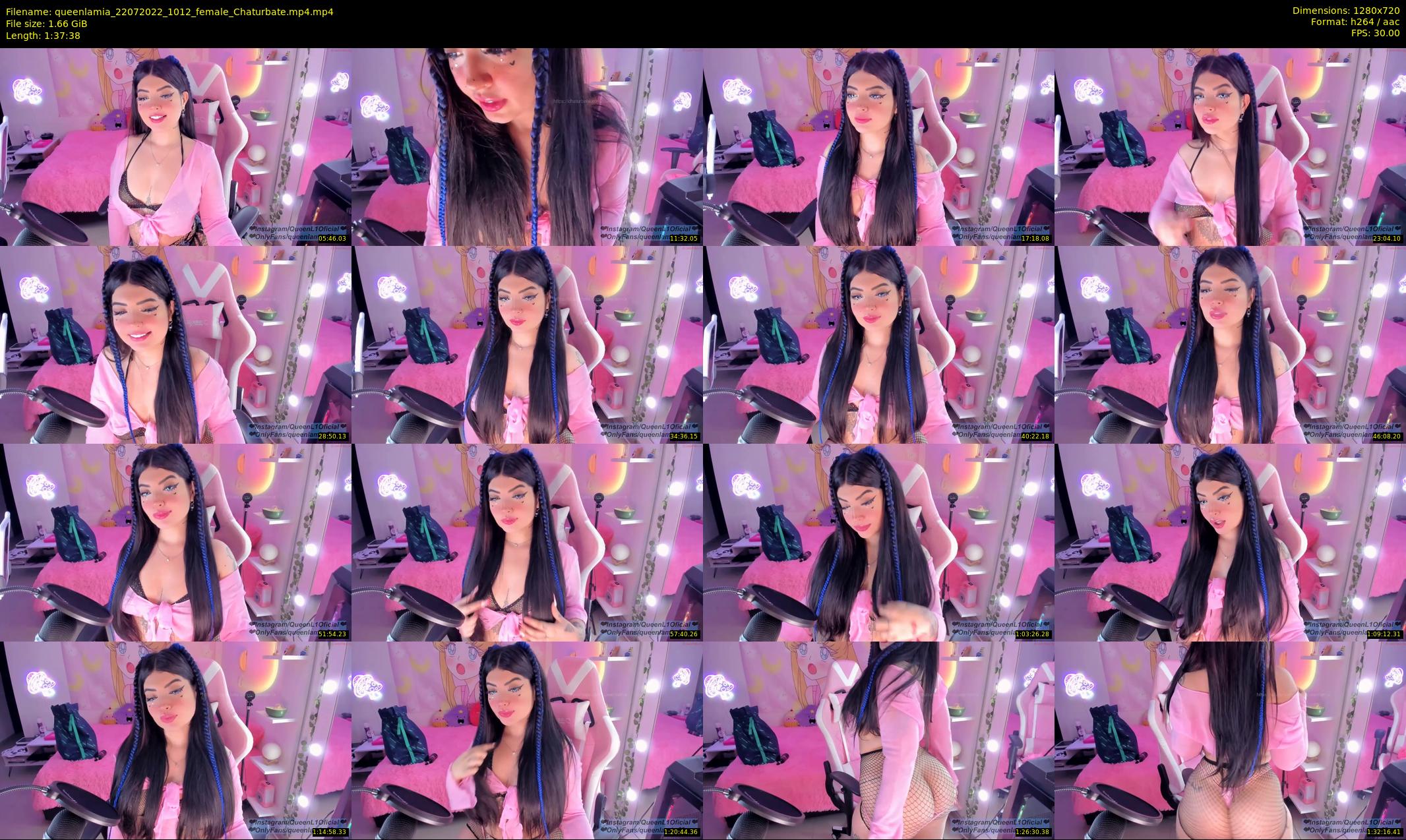 queenlamia — 98 minute Chaturbate female cam show recording, 720p, Jul 22, 2022