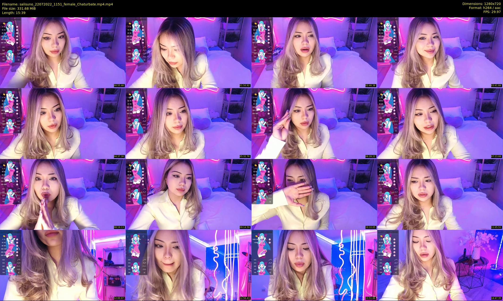 salisuno — 16 minute Chaturbate female cam show recording, 720p, Jul 22, 2022